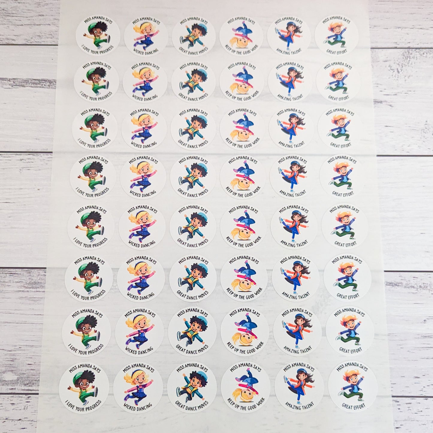 Personalised Hip Hop Dance Teacher Stickers - Set of 48 Stickers