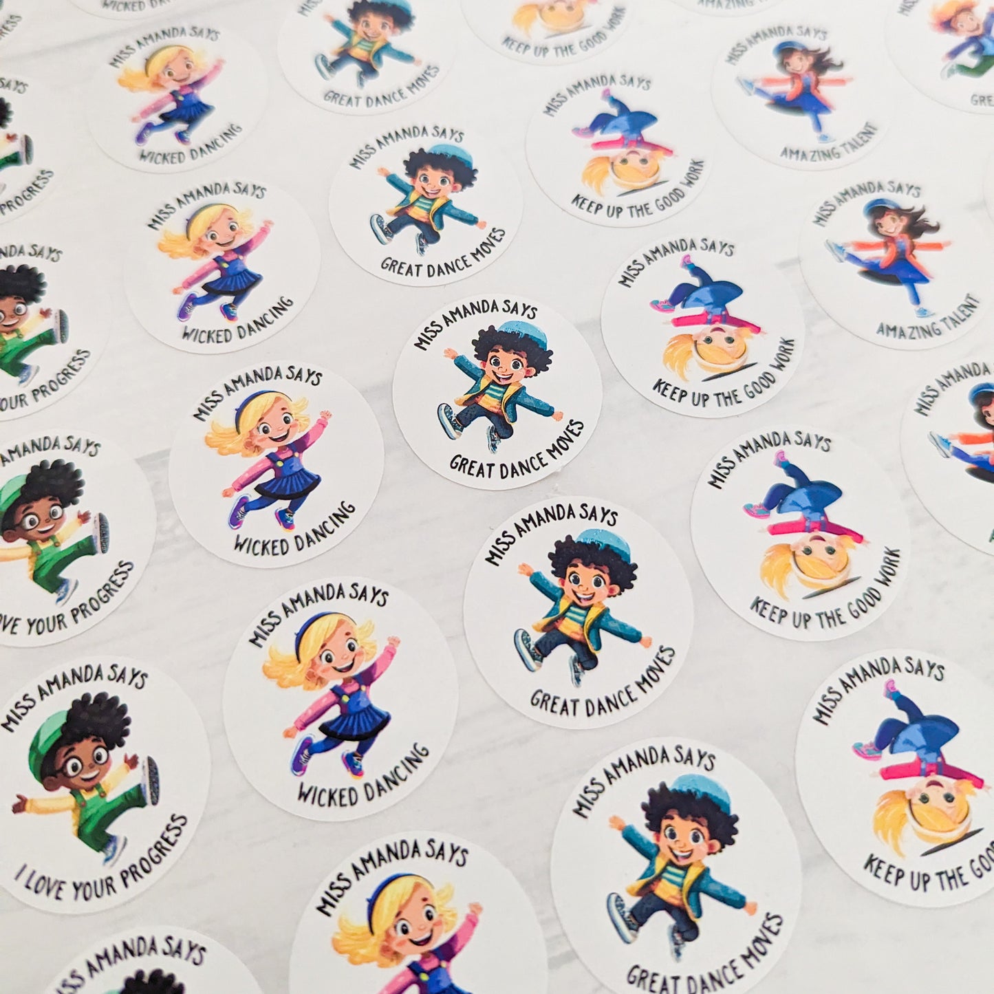Personalised Hip Hop Dance Teacher Stickers - Set of 48 Stickers