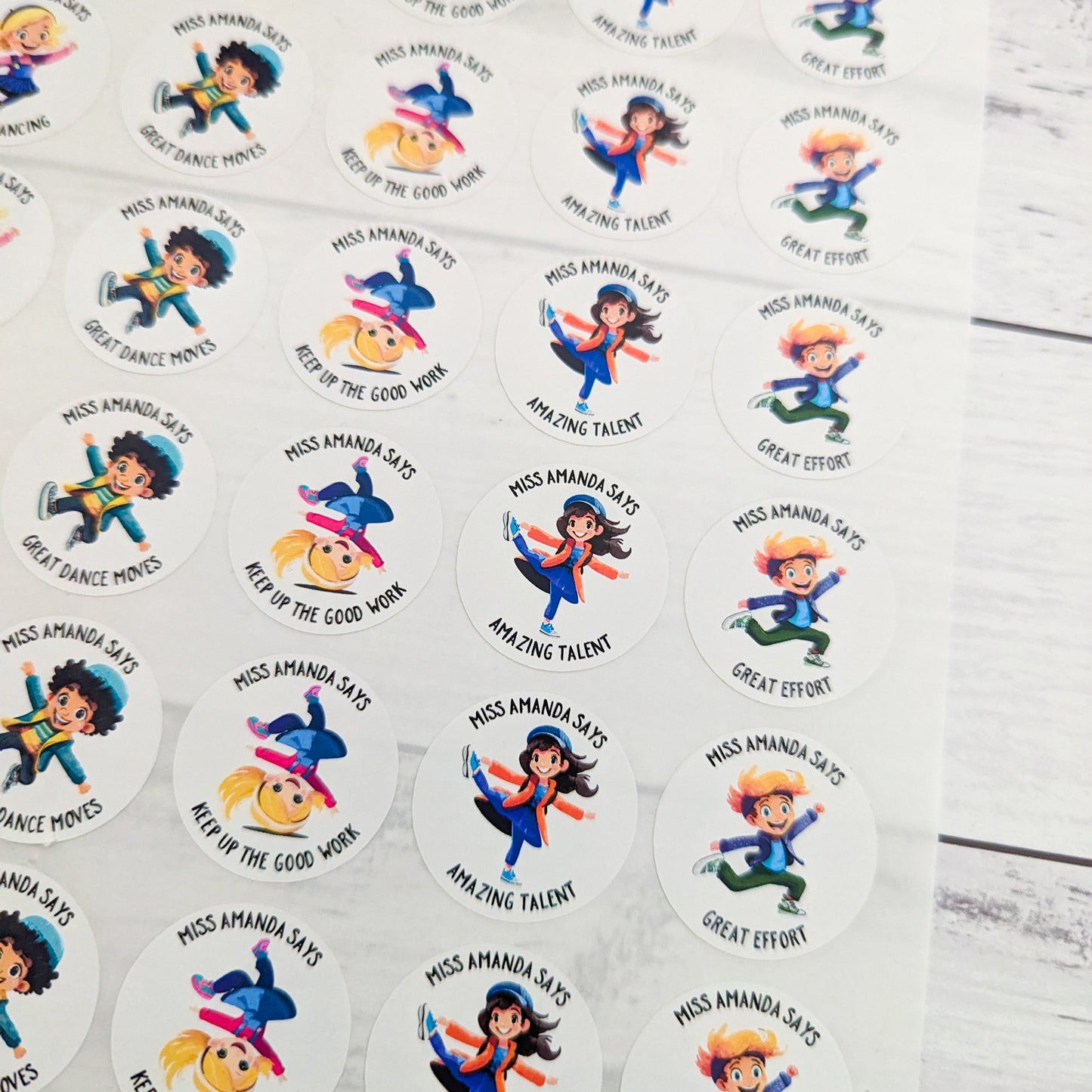 Personalised Hip Hop Dance Teacher Stickers - Set of 48 Stickers