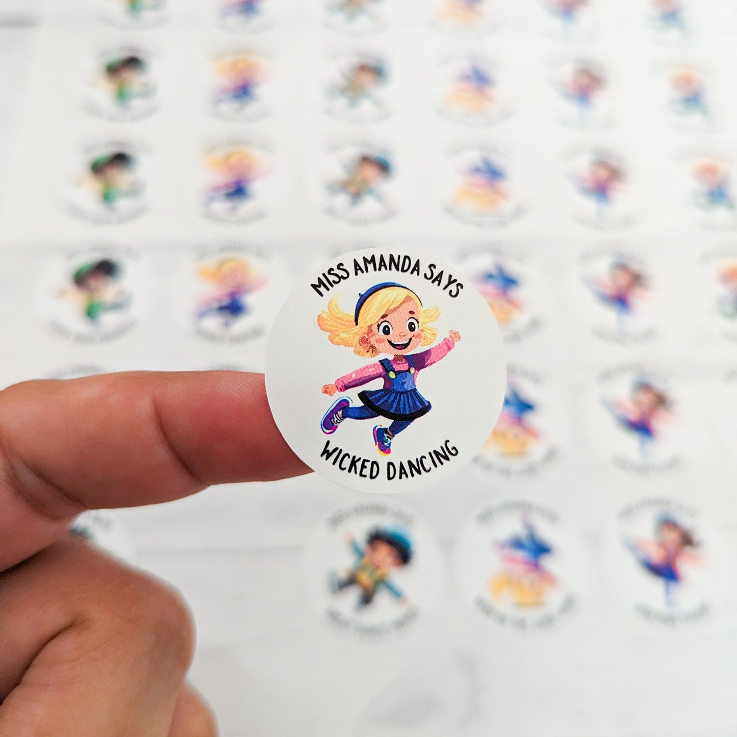 Personalised Hip Hop Dance Teacher Stickers - Set of 48 Stickers