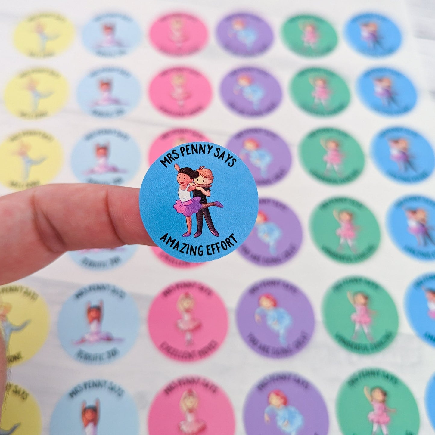 E&L Designs Personalised Dance Teacher Stickers, Older, Boys & Girls