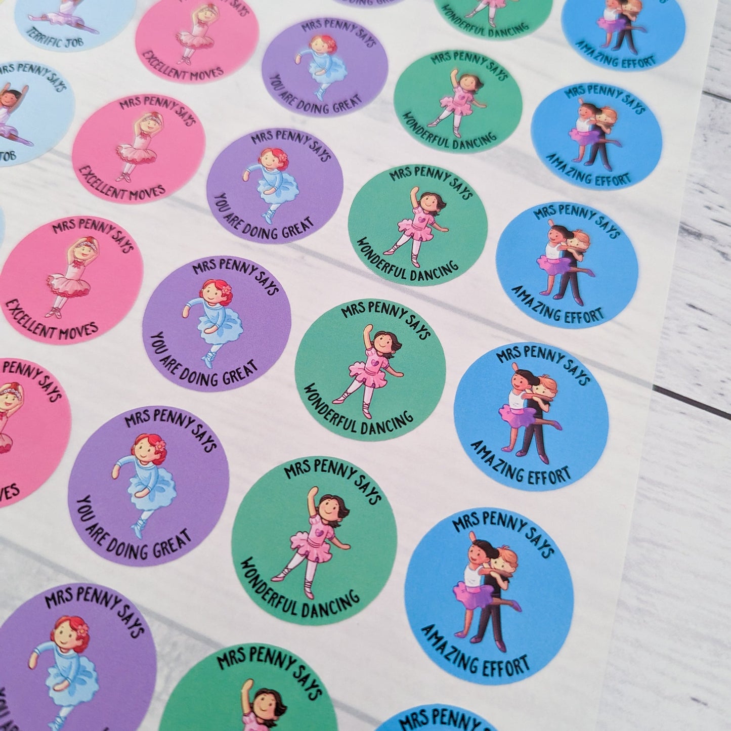 E&L Designs Personalised Dance Teacher Stickers, Older, Boys & Girls