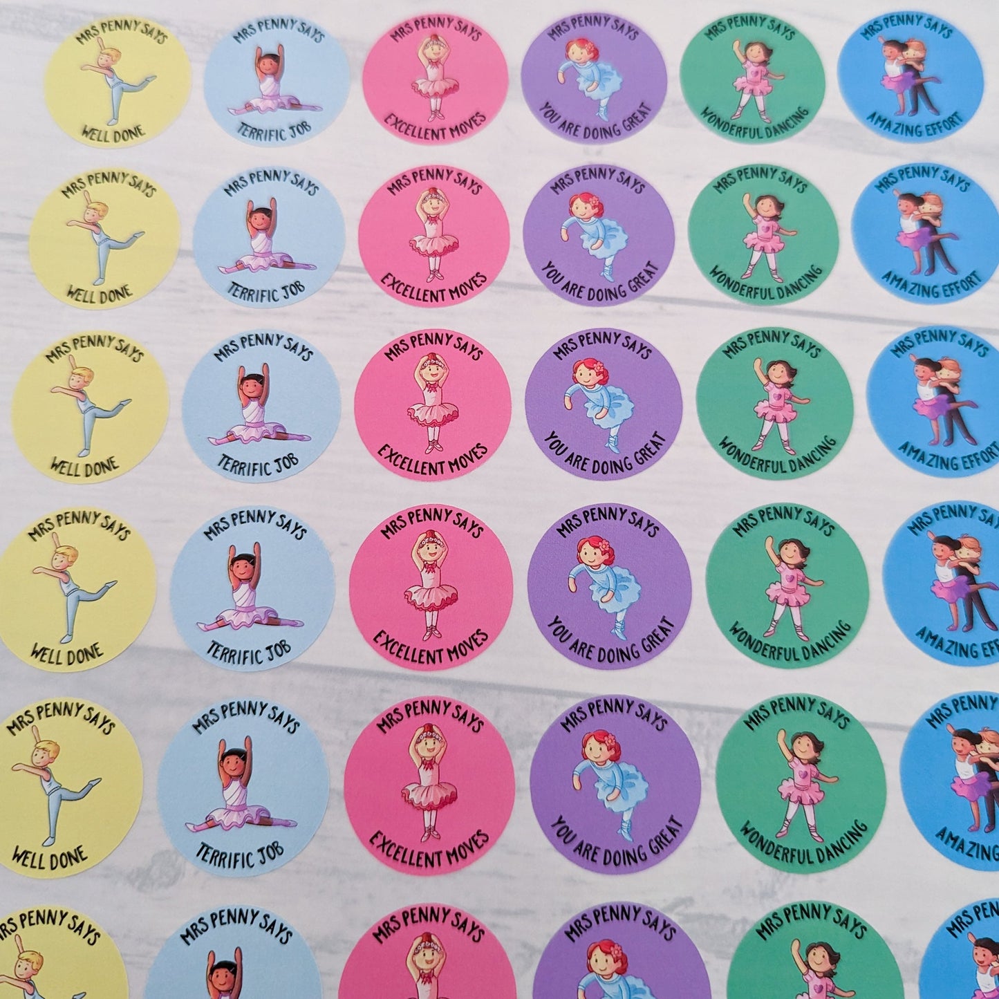 E&L Designs Personalised Dance Teacher Stickers, Older, Boys & Girls