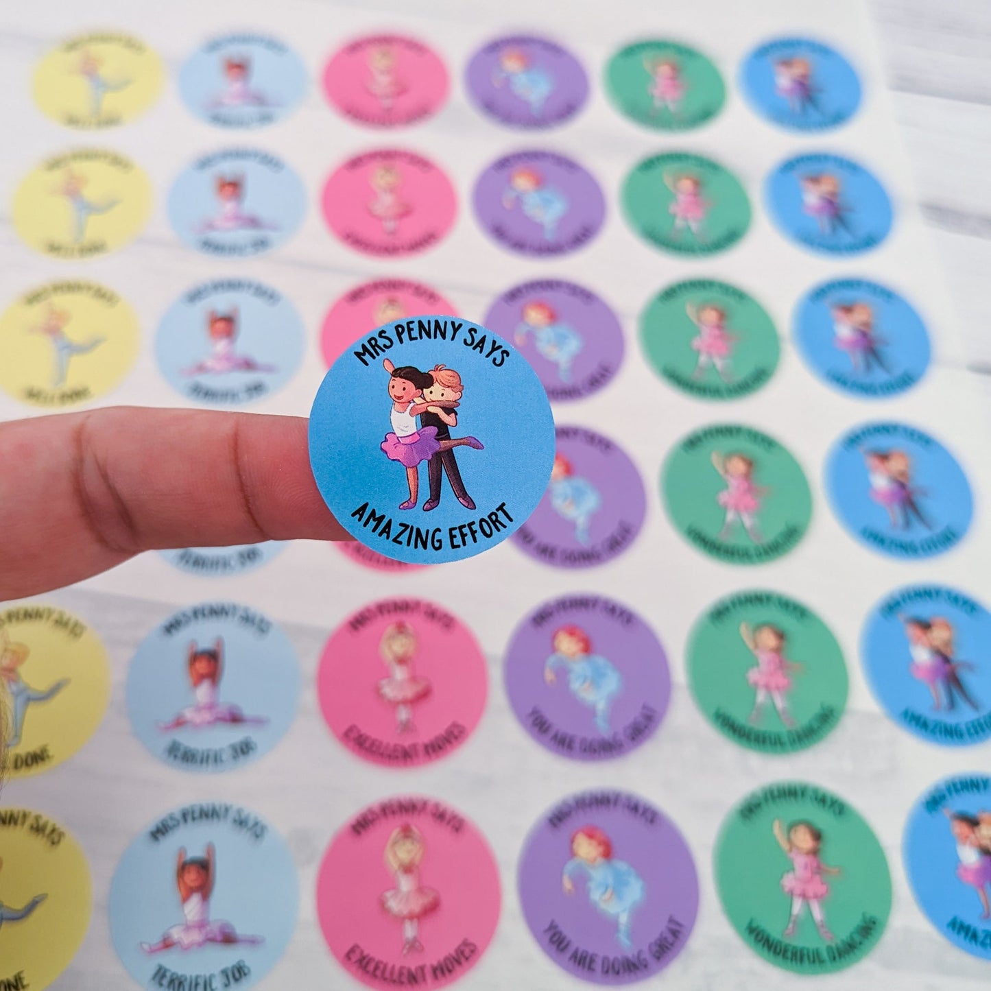 E&L Designs Personalised Dance Teacher Stickers, Older, Boys & Girls