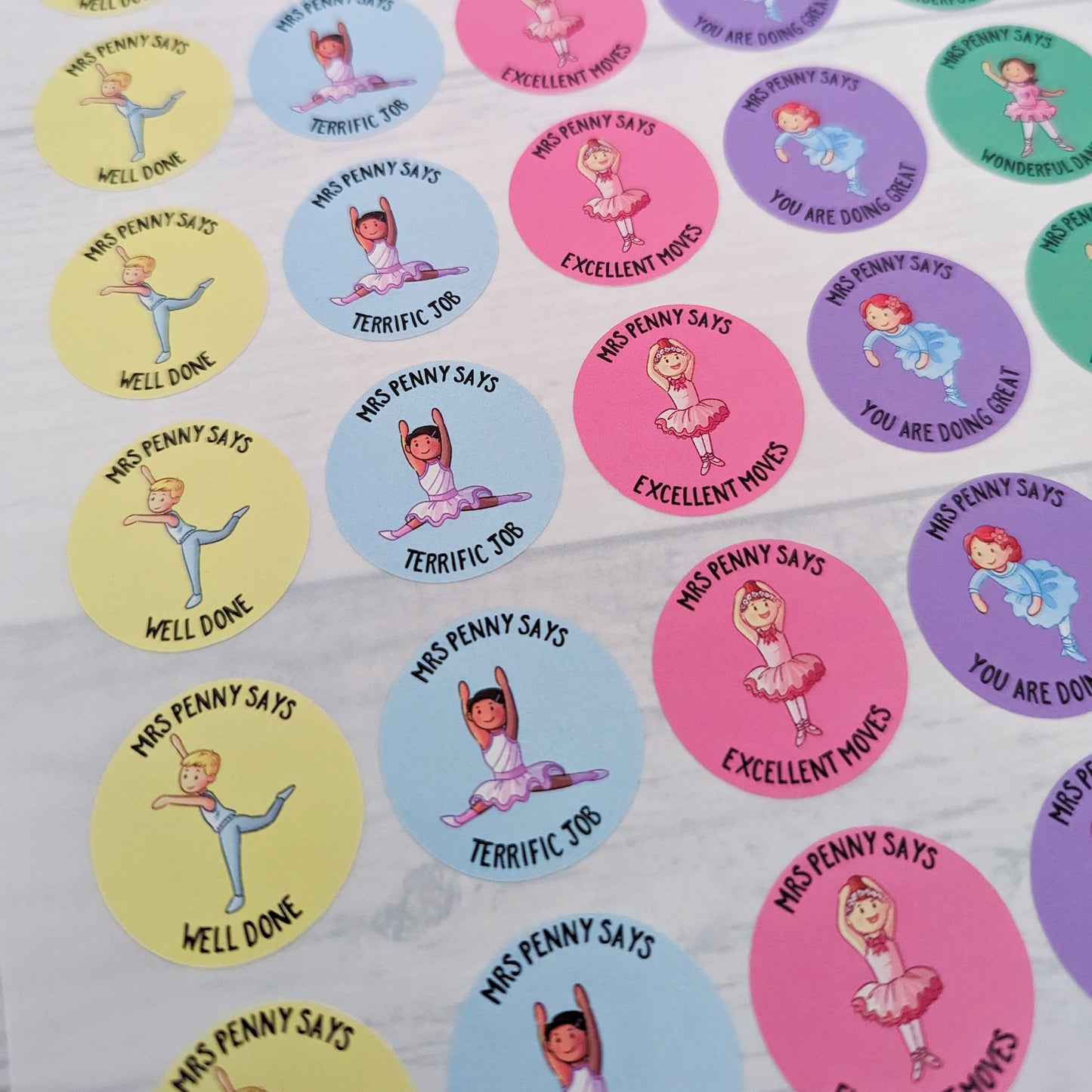 E&L Designs Personalised Dance Teacher Stickers, Older, Boys & Girls