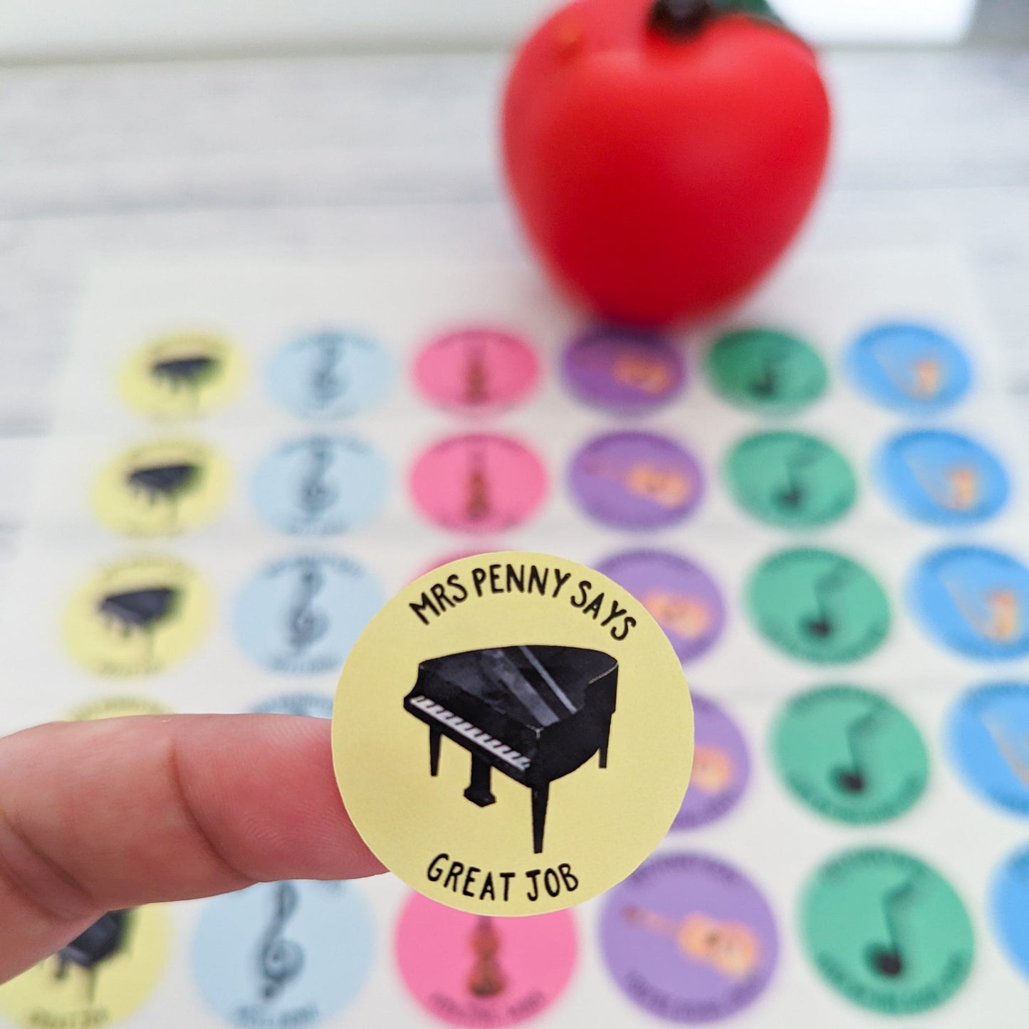 E&L Designs Personalised Music Teacher Stickers - Set of 48 Stickers