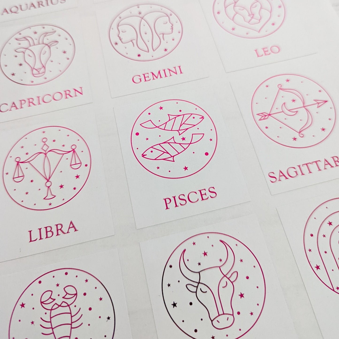 E&L Designs Astrology Sign Candle Stickers