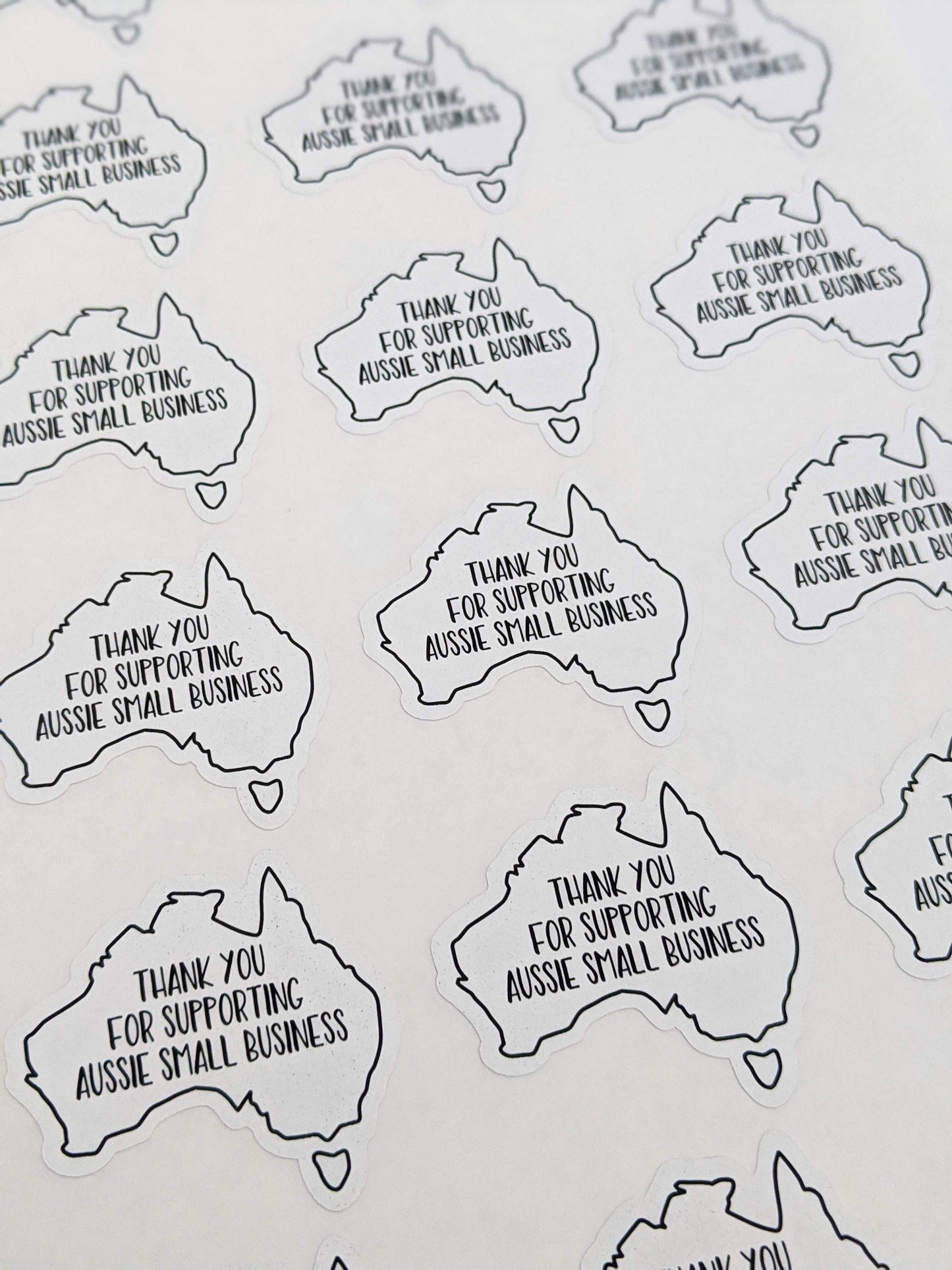 E&L Designs Aussie Business Stickers, Australia Shaped