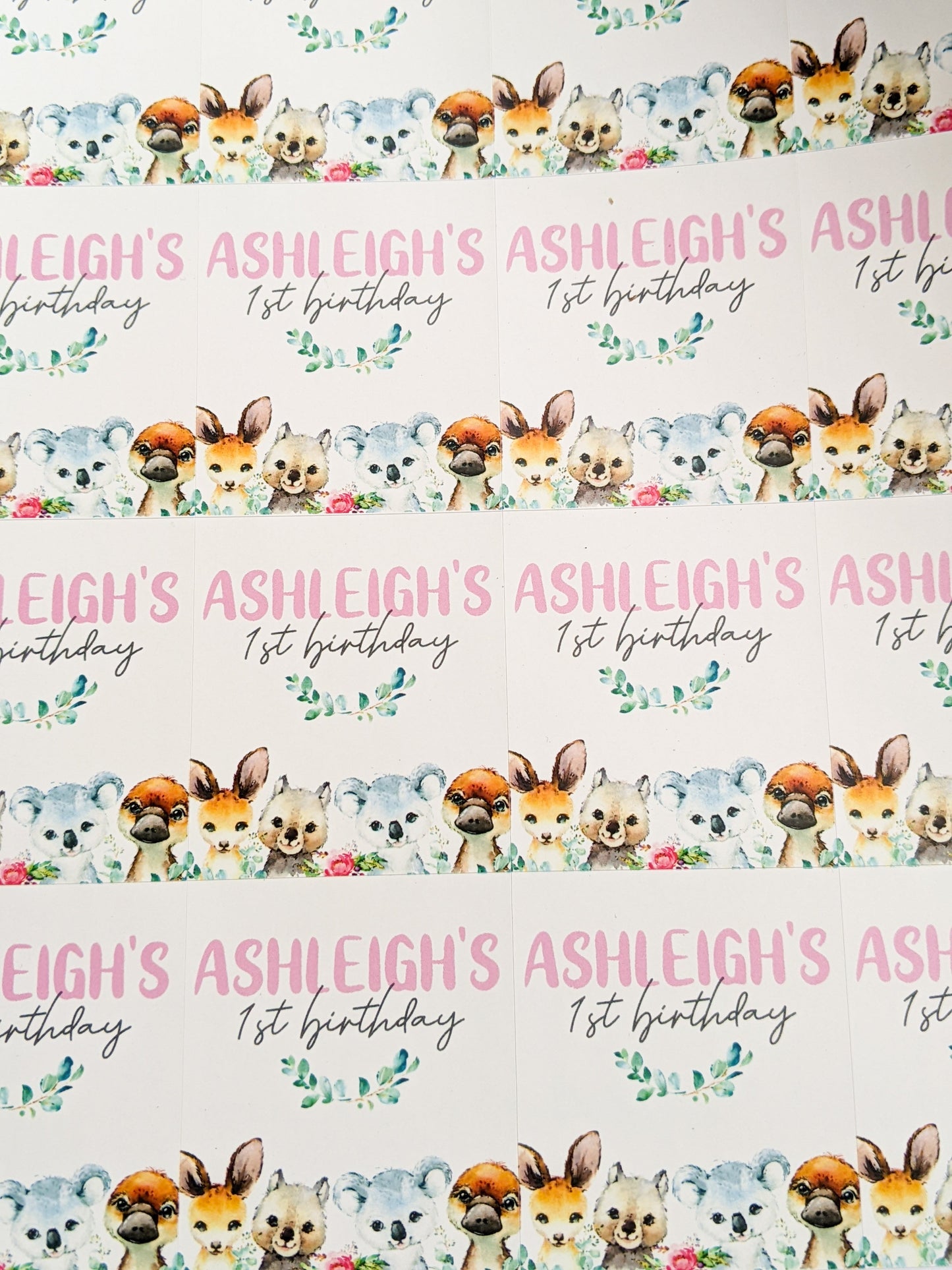 E&L Designs Australian Animals Pop Top Labels