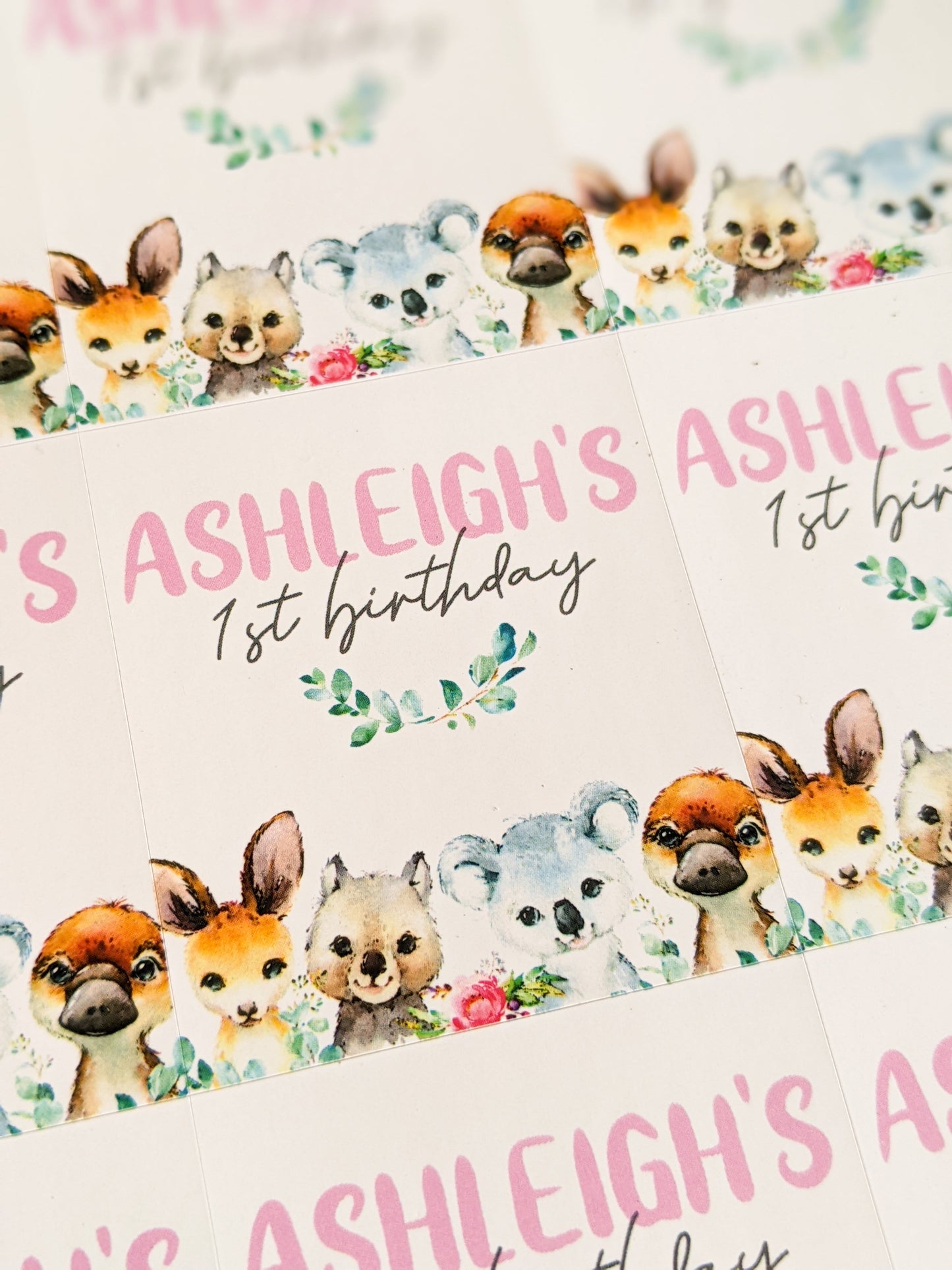 E&L Designs Australian Animals Pop Top Labels
