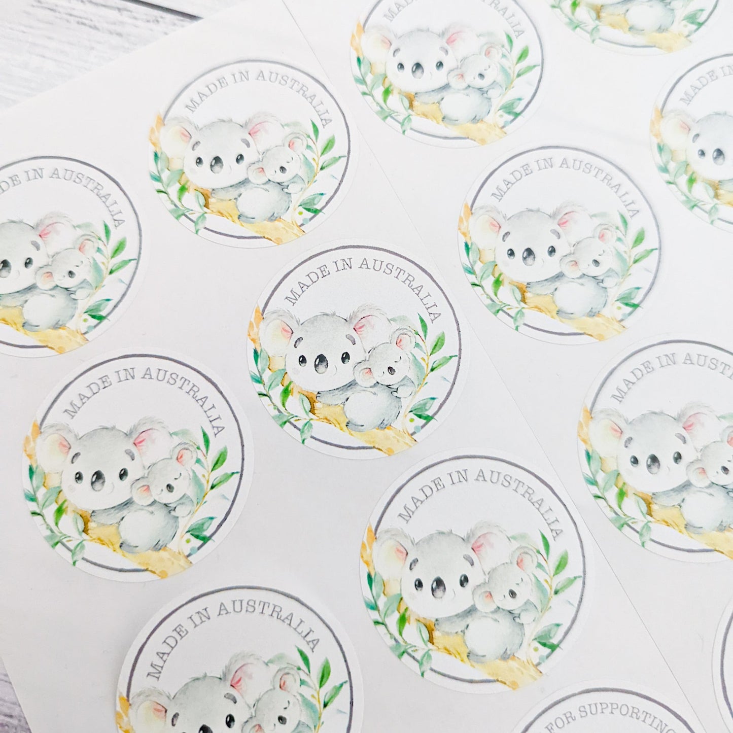 E&L Designs Australian Made Stickers, Cute Koala