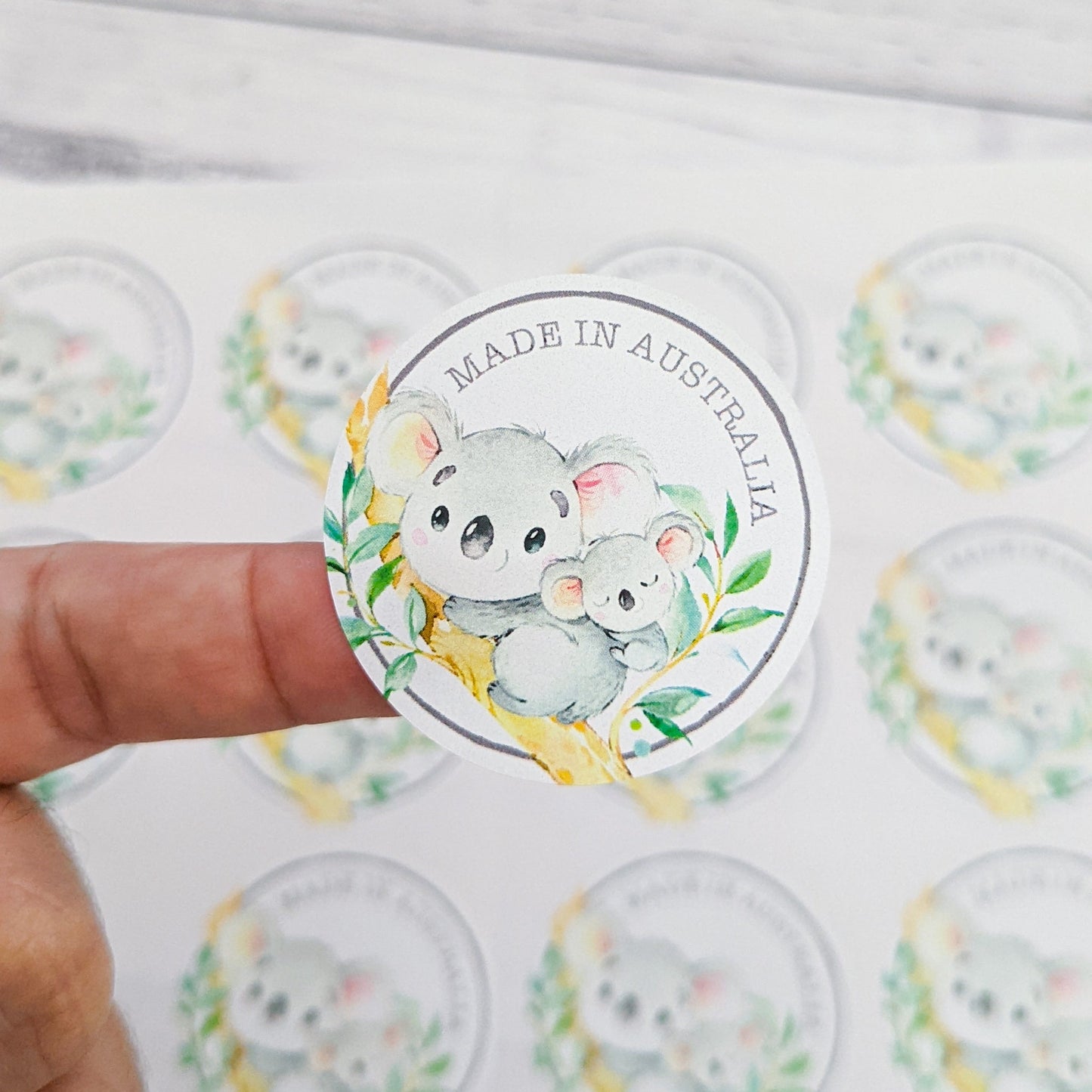 E&L Designs Australian Made Stickers, Cute Koala
