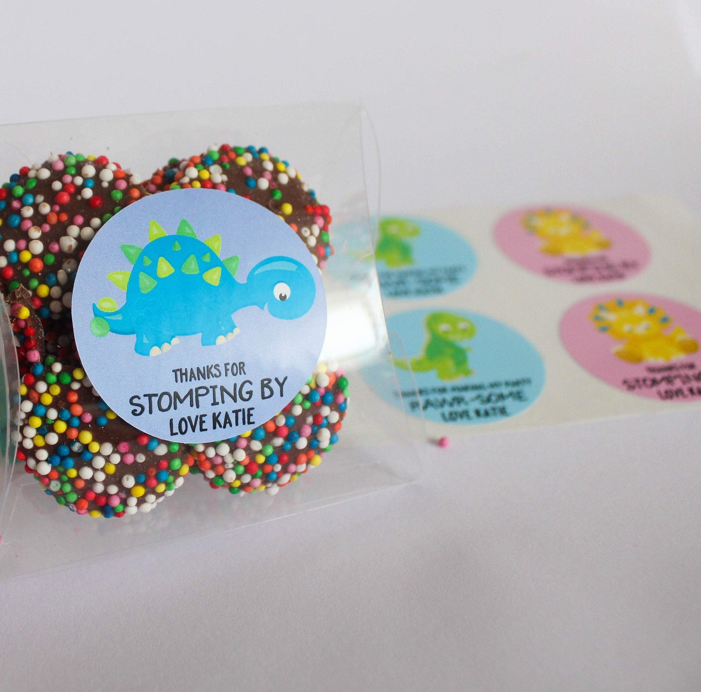 E&L Designs Colourful Dinosaur Birthday Theme Stickers