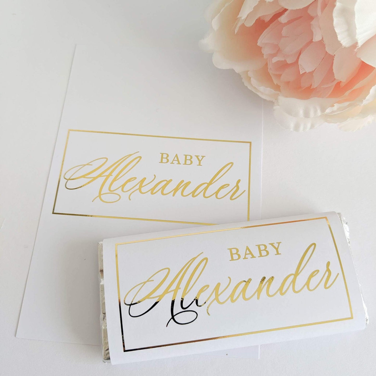 E&L Designs Baby Shower Chocolate Wrappers x 10
