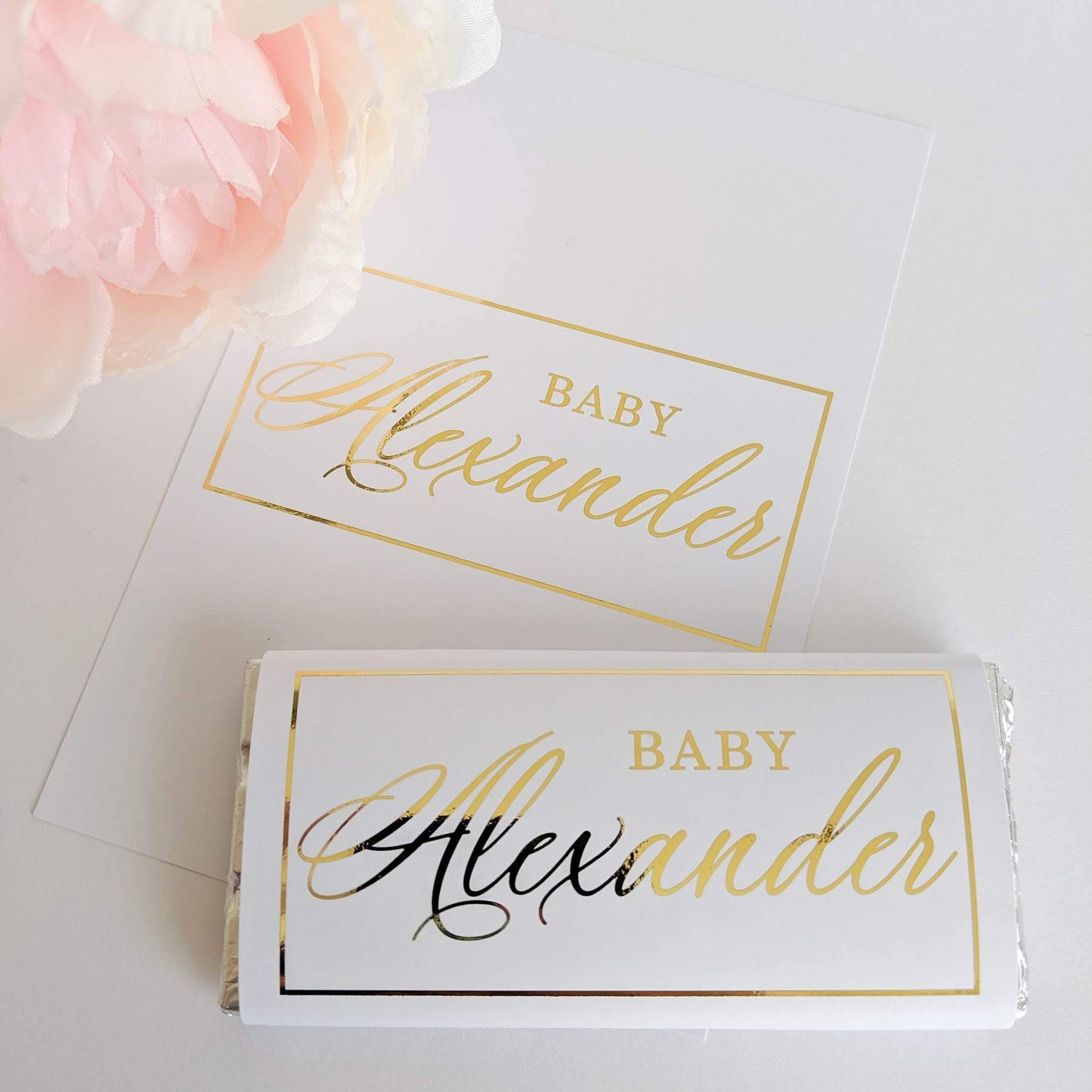 E&L Designs Baby Shower Chocolate Wrappers x 10