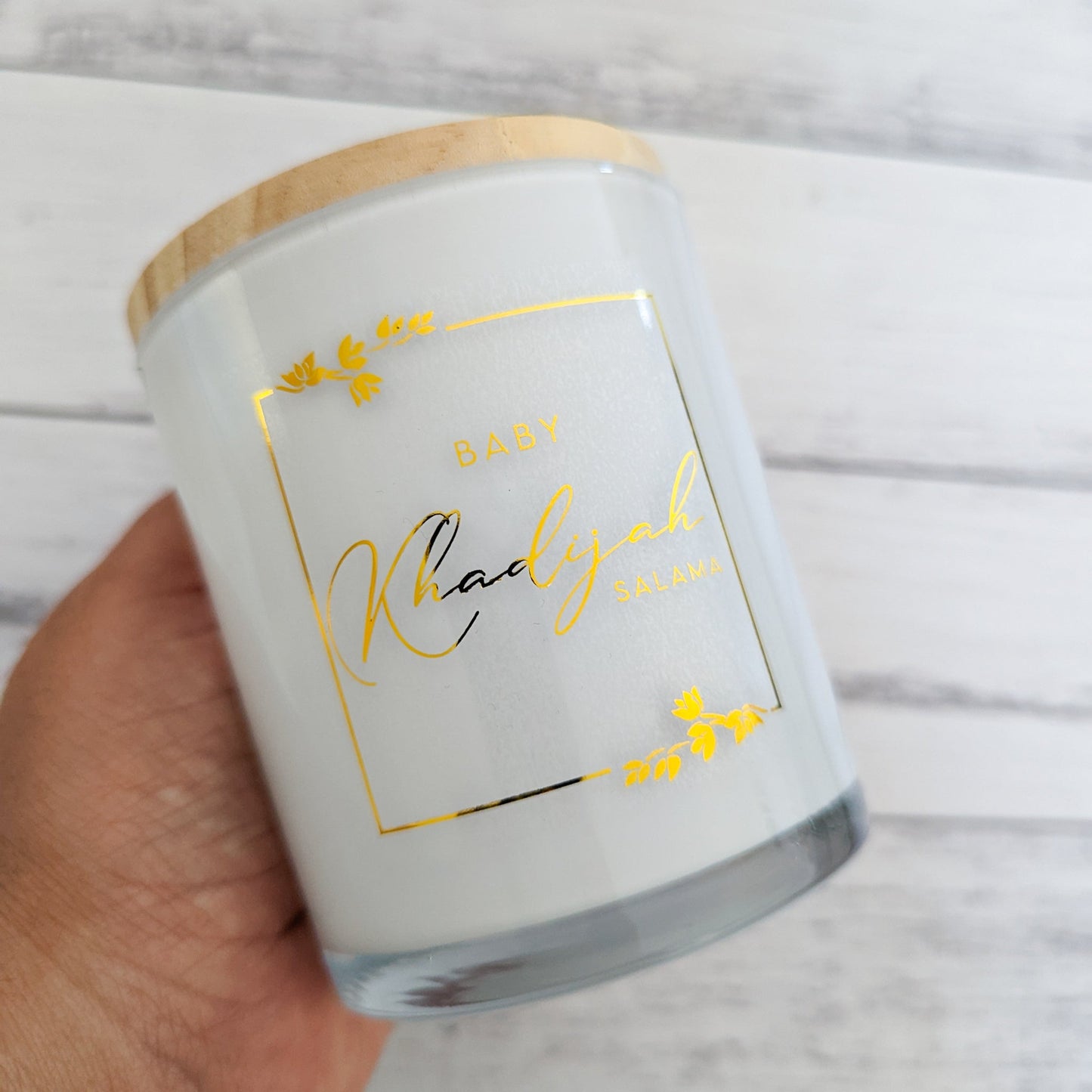 E&L Designs Baby Welcoming Candle Clear Foiled Stickers