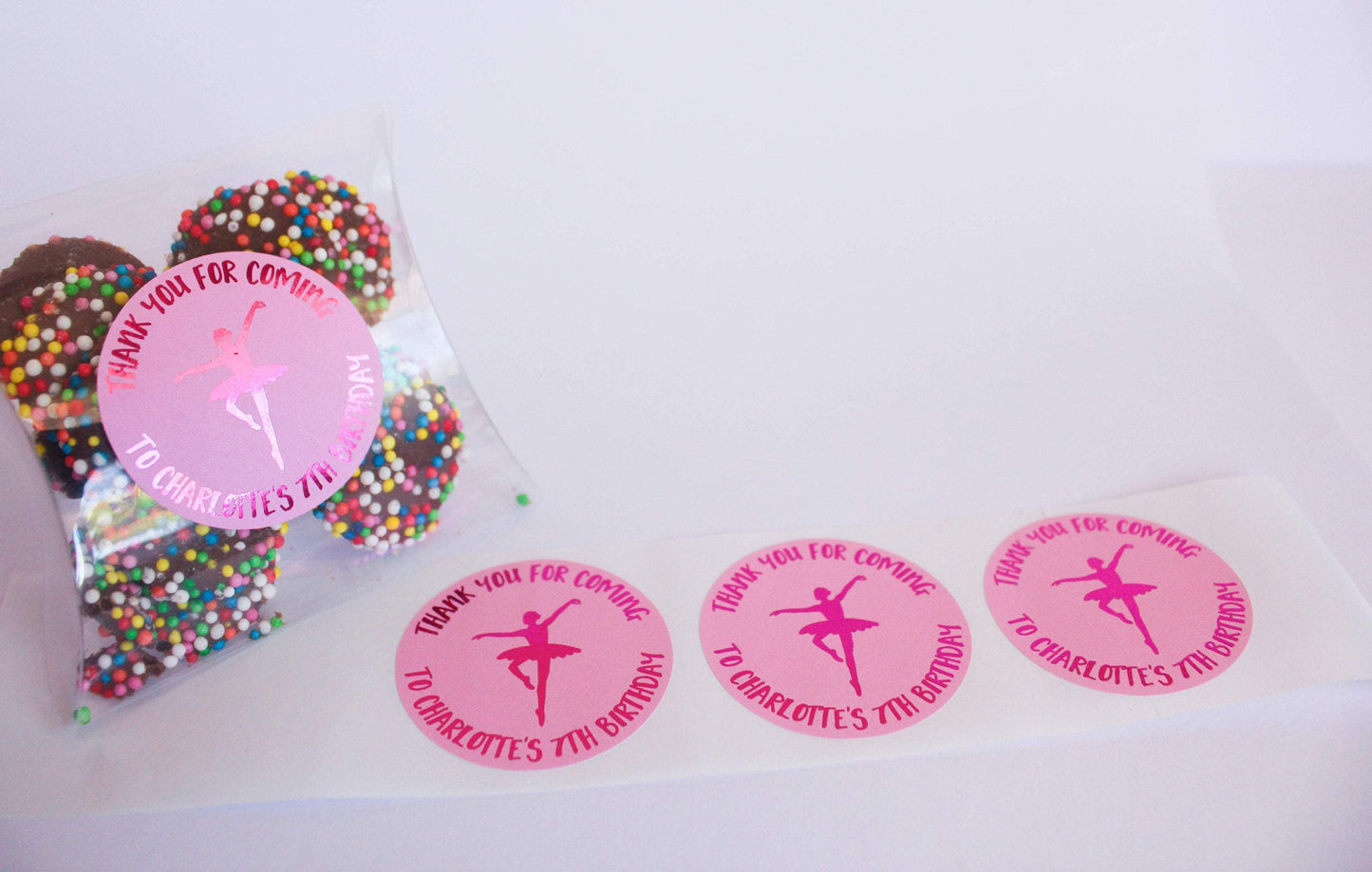E&L Designs Ballerina Personalised Foil Stickers