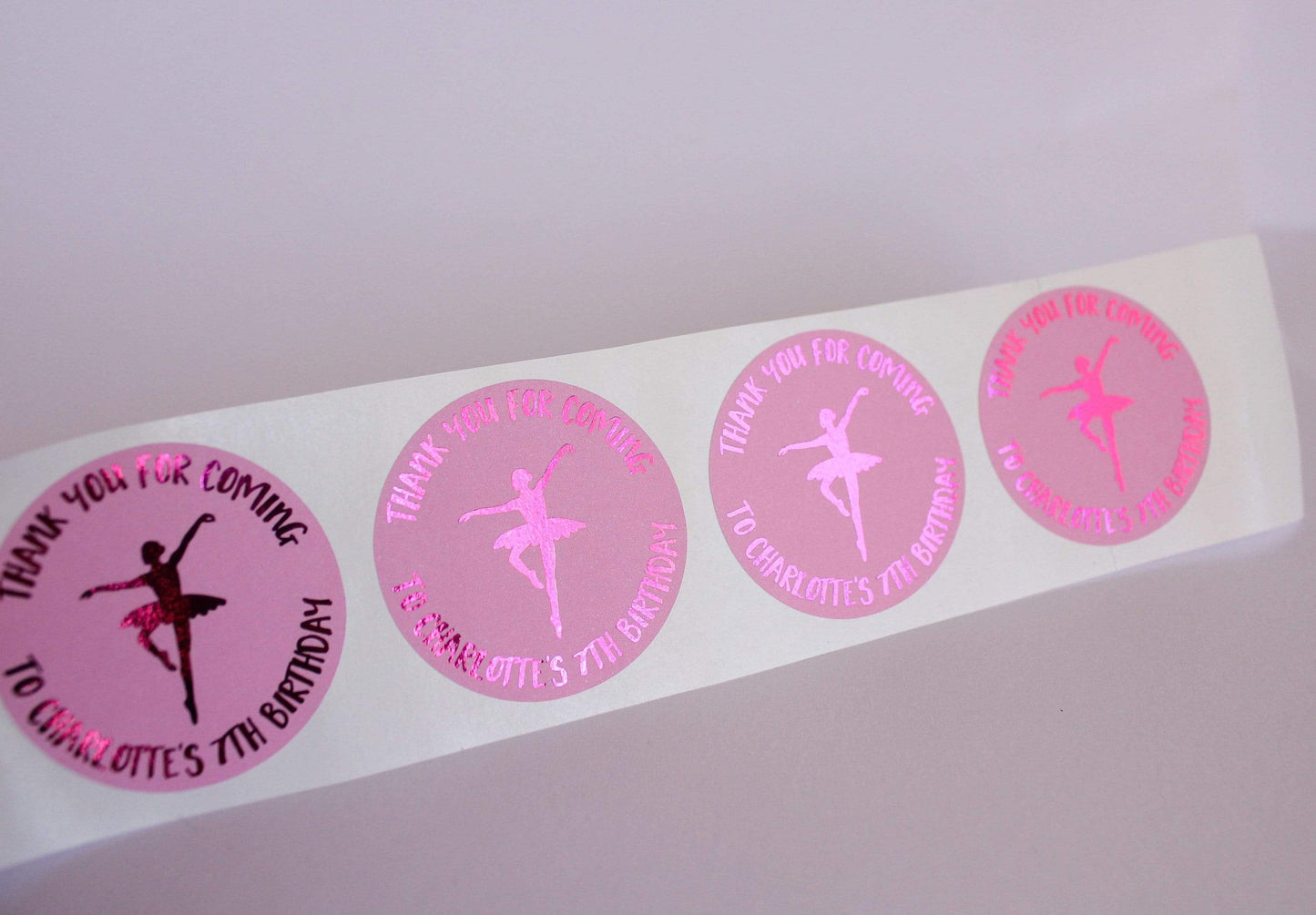 E&L Designs Ballerina Personalised Foil Stickers