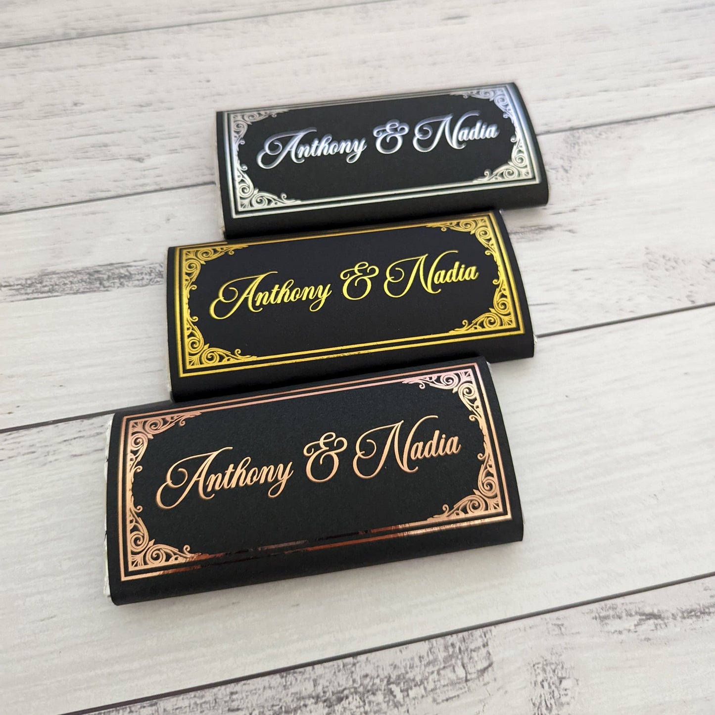E&L Designs Black Chocolate Wrappers, Any Design