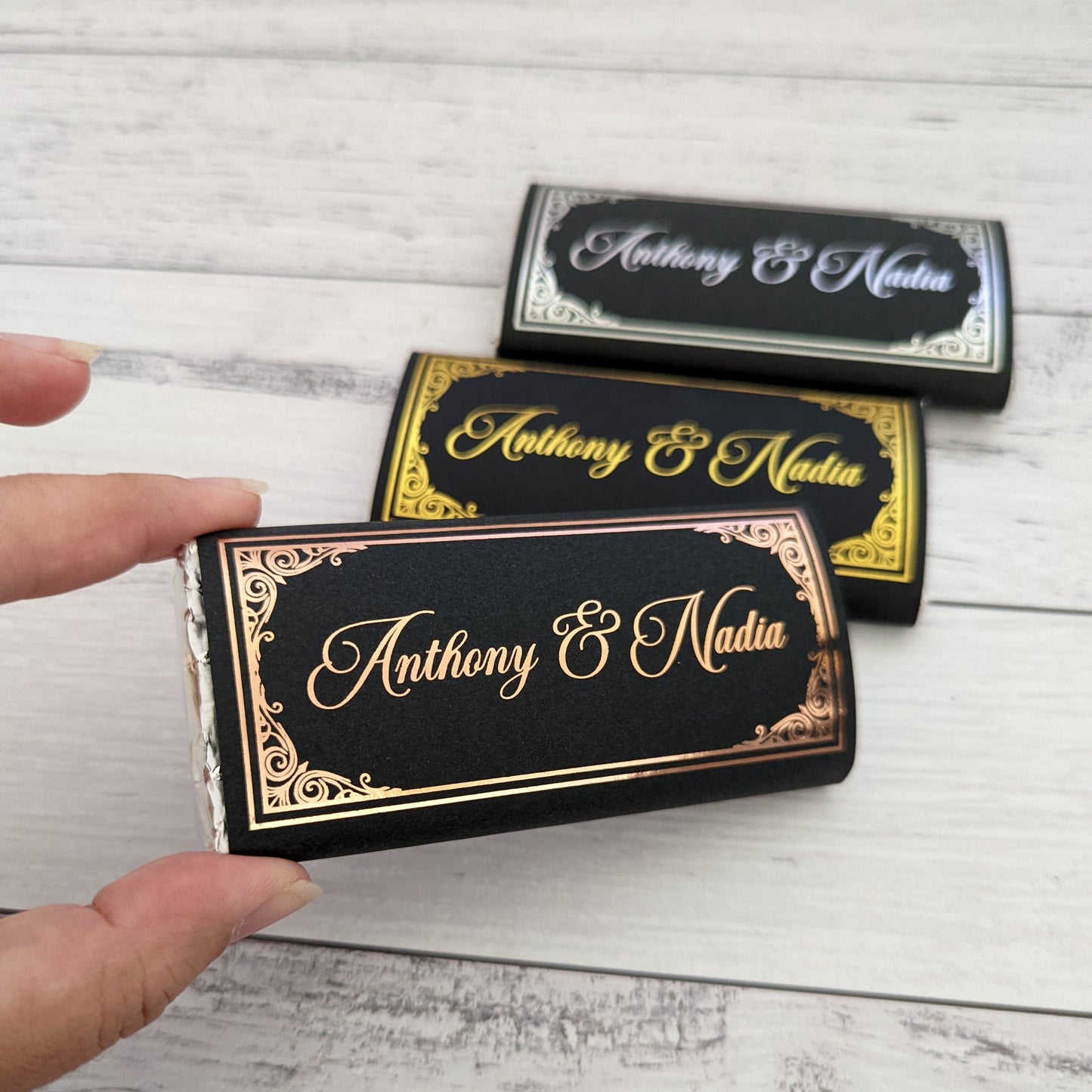 E&L Designs Black Chocolate Wrappers, Any Design