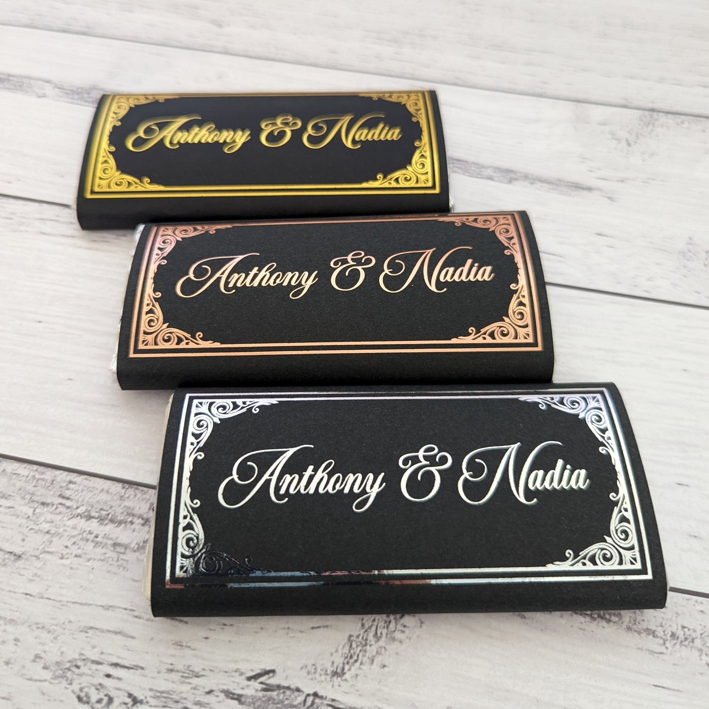 E&L Designs Black Chocolate Wrappers, Any Design