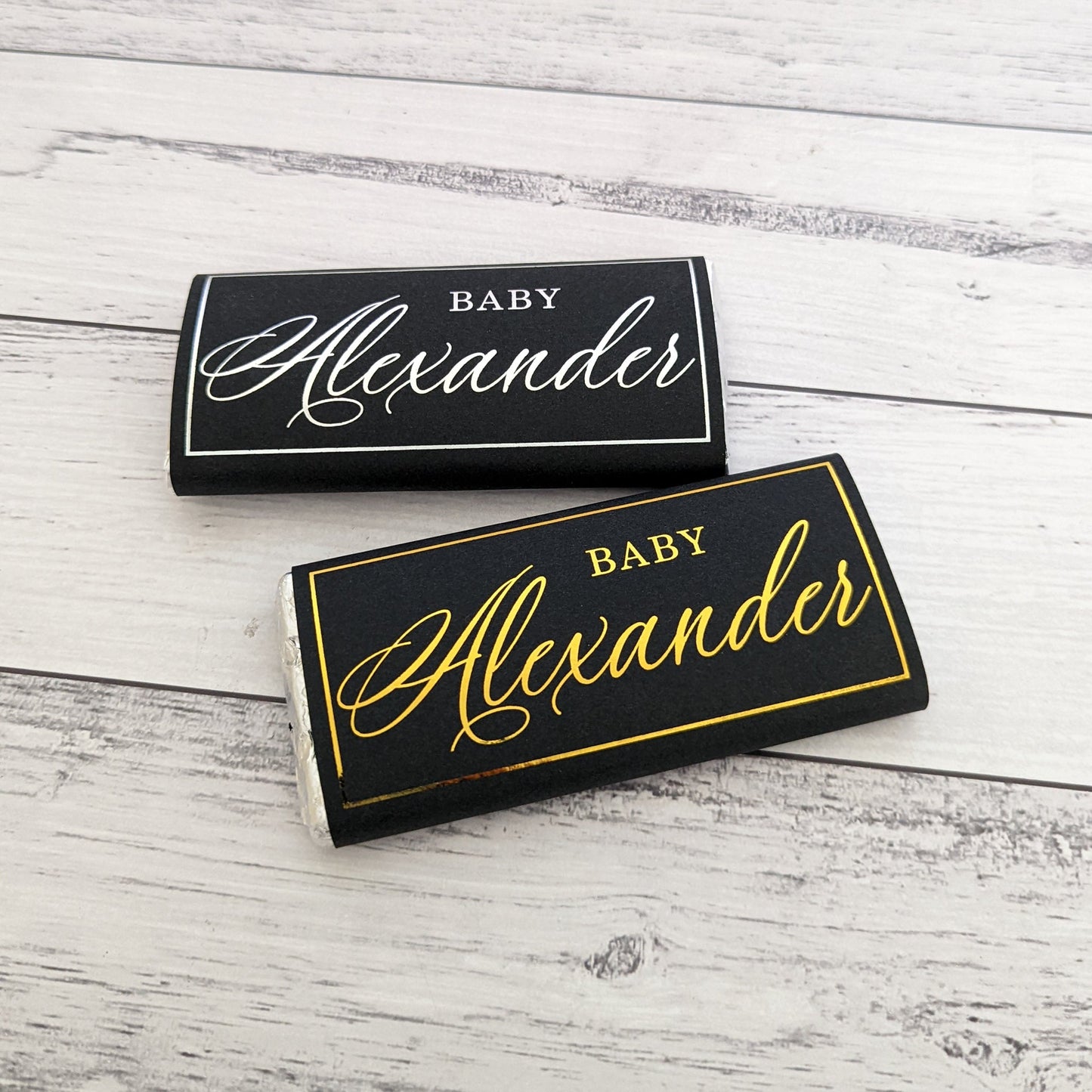 E&L Designs Black Chocolate Wrappers, Any Design