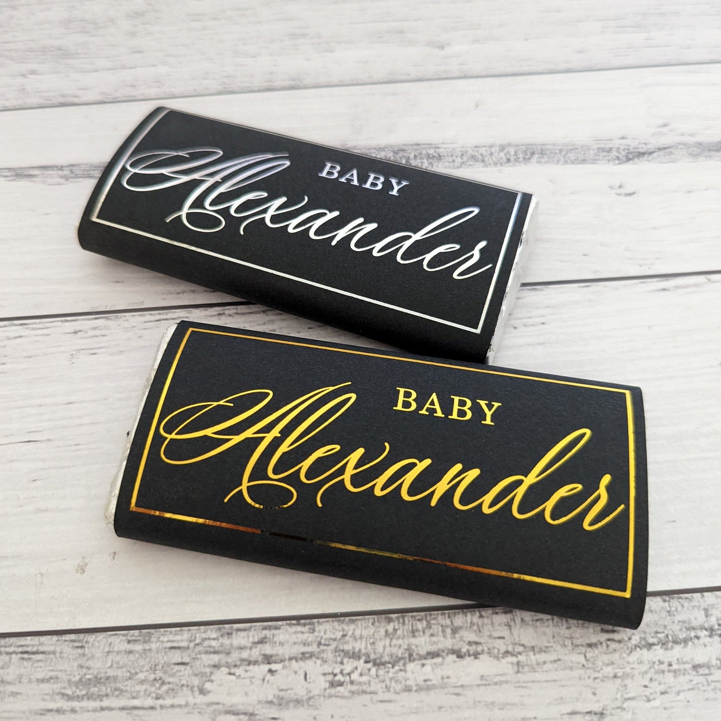 E&L Designs Black Chocolate Wrappers, Any Design