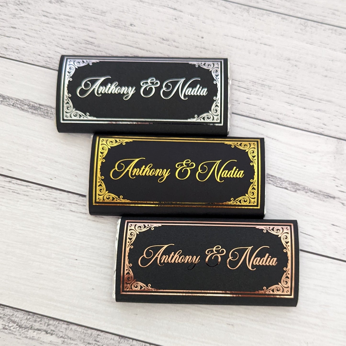E&L Designs Black Chocolate Wrappers, Any Design