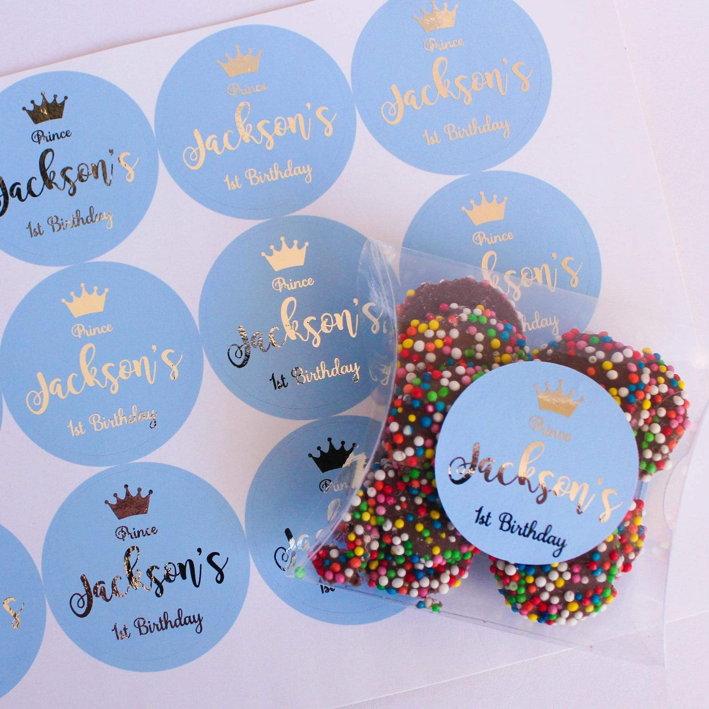 E&L Designs Blue Prince Personalised Foil Stickers