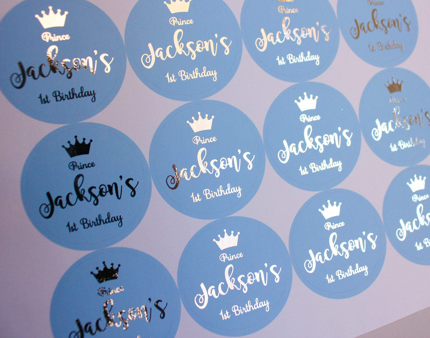 E&L Designs Blue Prince Personalised Foil Stickers