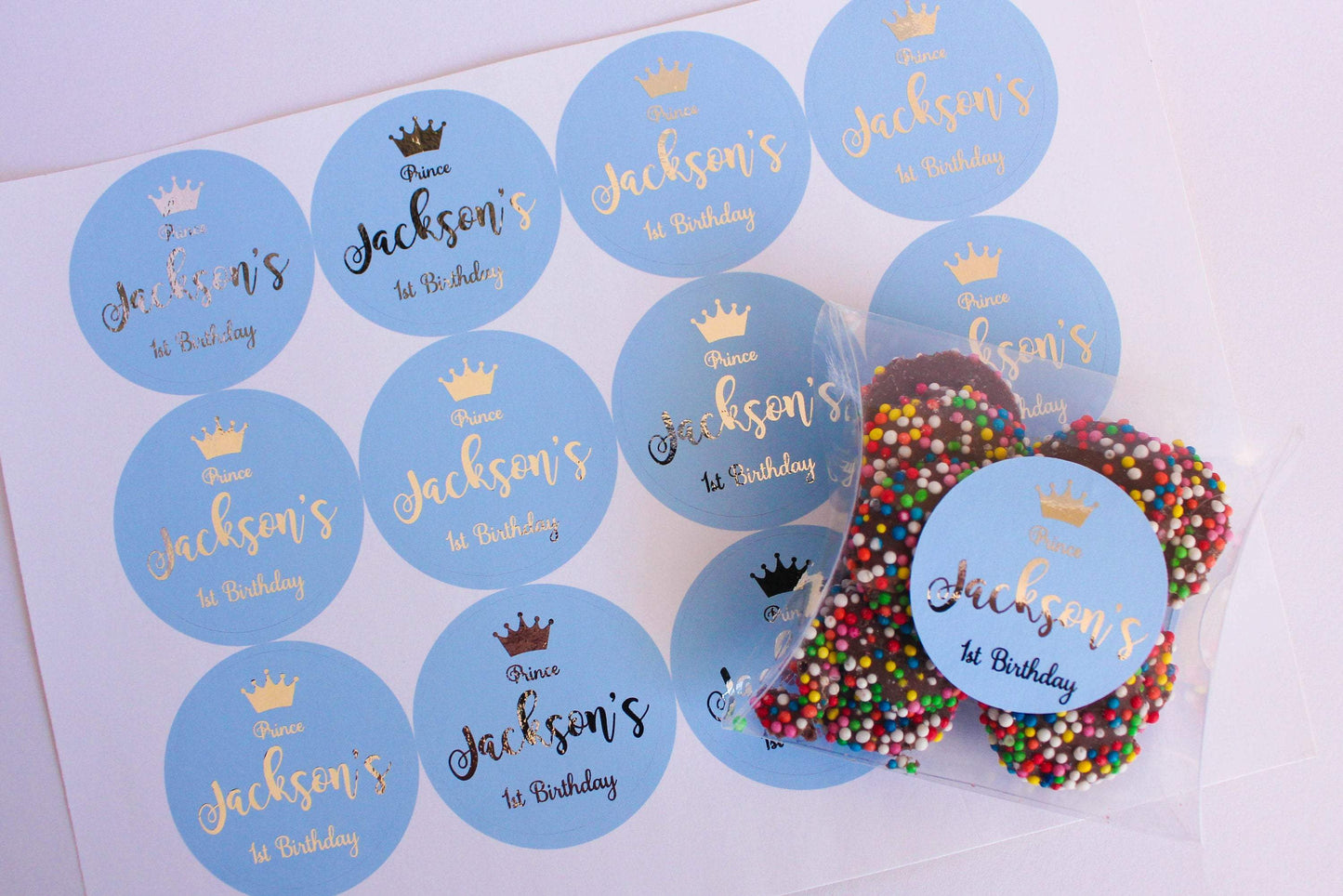 E&L Designs Blue Prince Personalised Foil Stickers