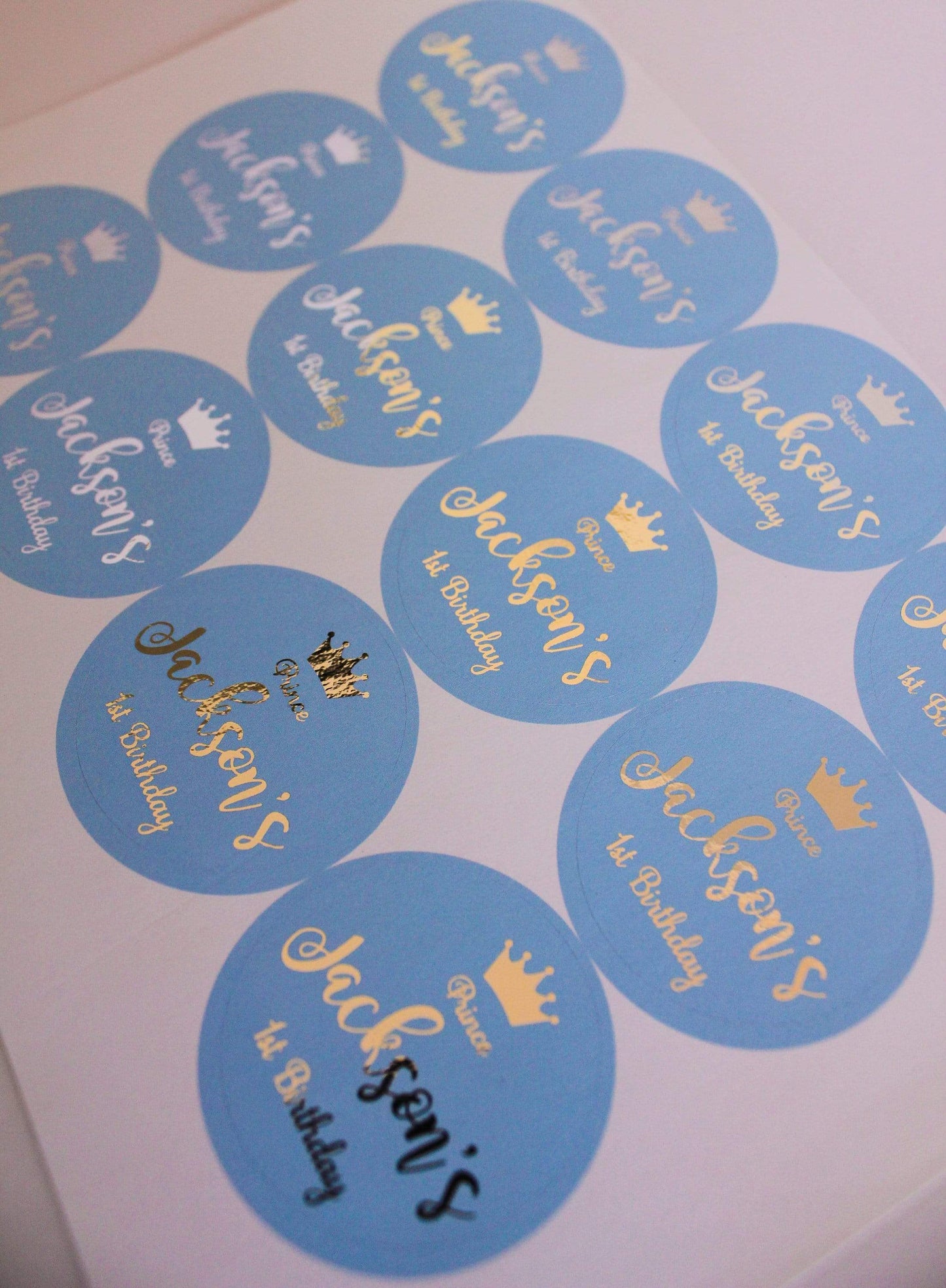 E&L Designs Blue Prince Personalised Foil Stickers
