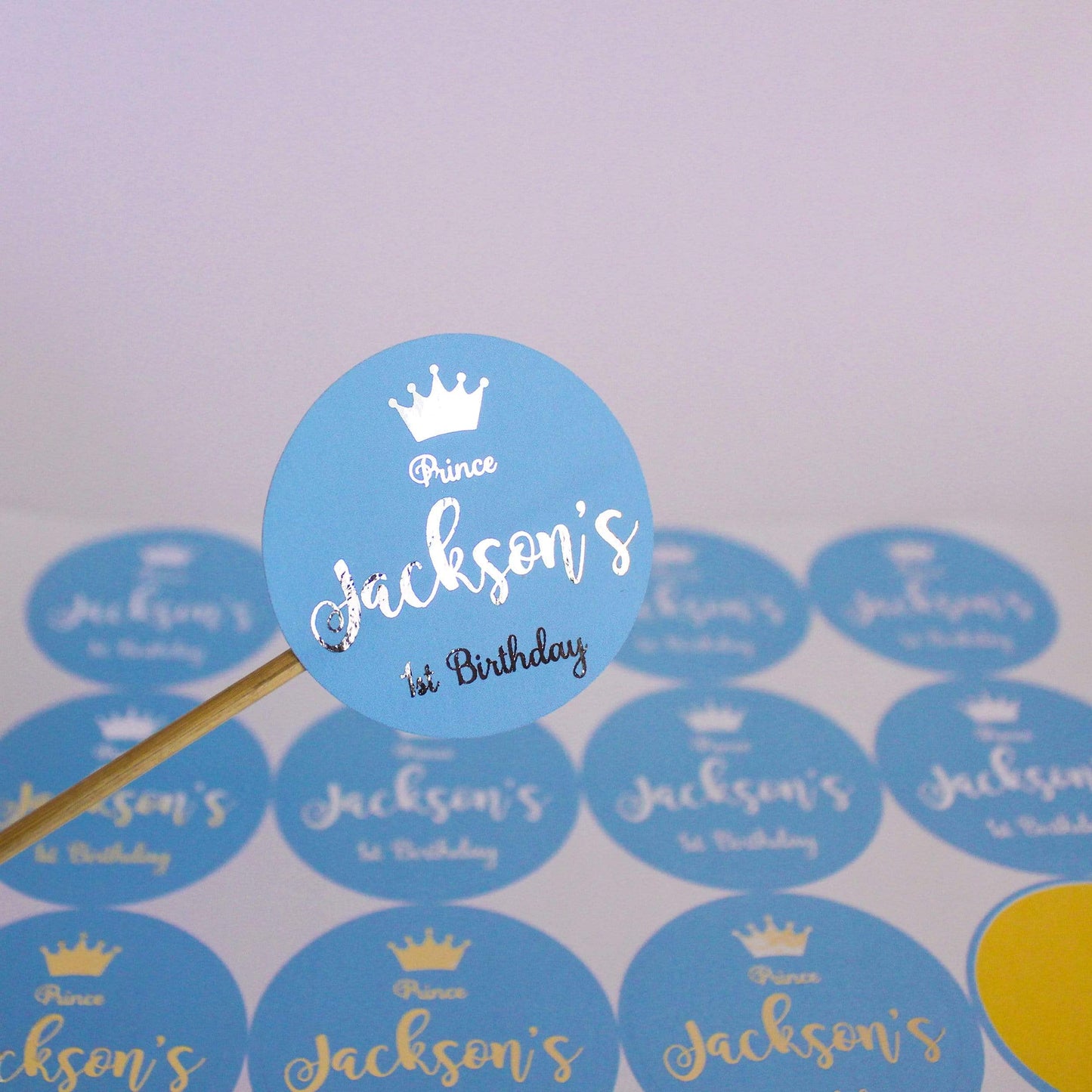 E&L Designs Blue Prince Personalised Foil Stickers