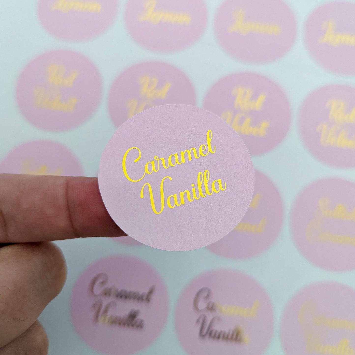 E&L Designs Cake Flavours Foil Stickers