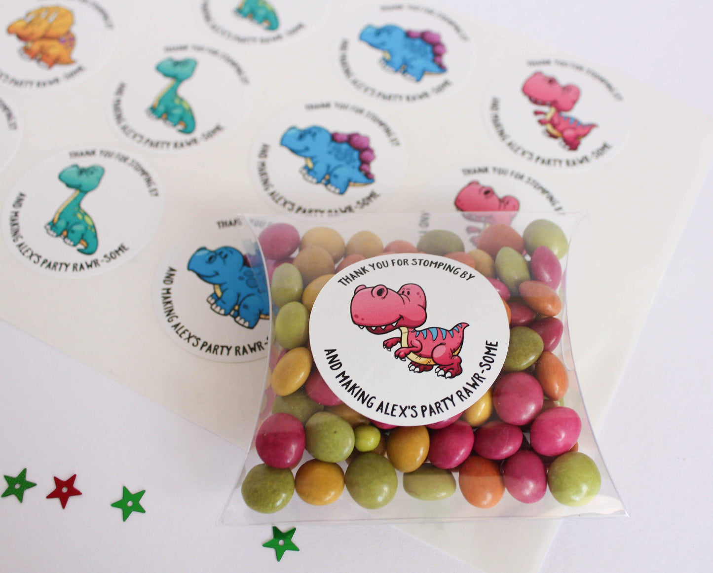 E&L Designs Cartoon Baby Dinosaur Stickers