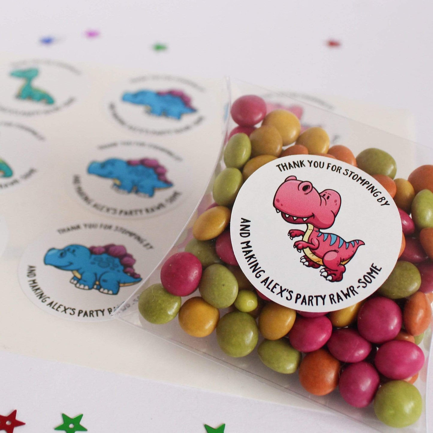 E&L Designs Cartoon Baby Dinosaur Stickers