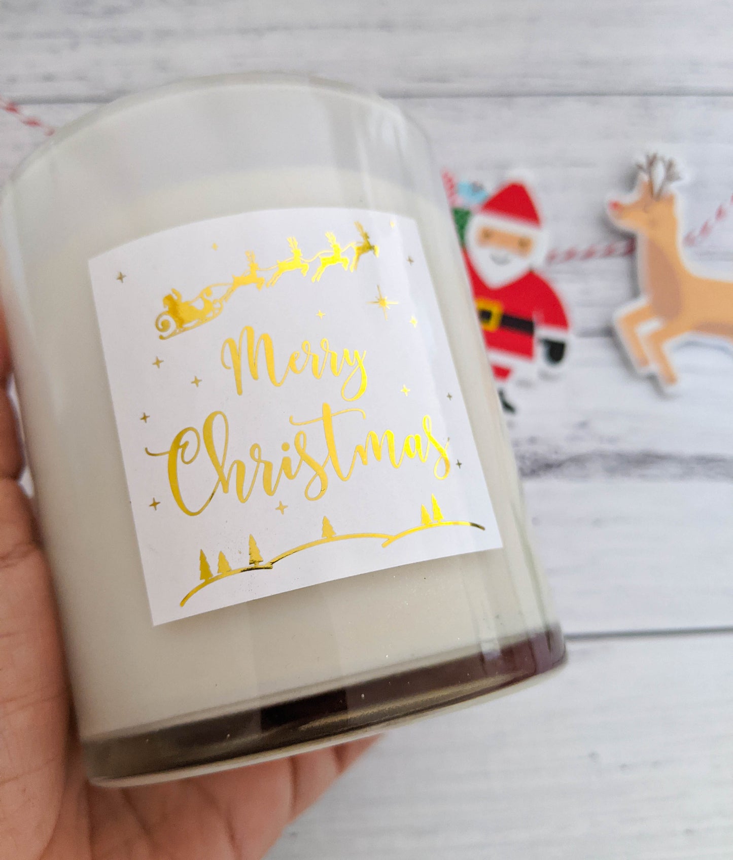 E&L Designs Christmas Candle Stickers - Set 2