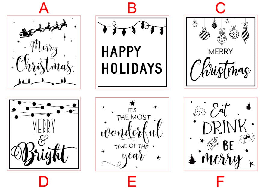 E&L Designs Christmas Candle Stickers - Set 2