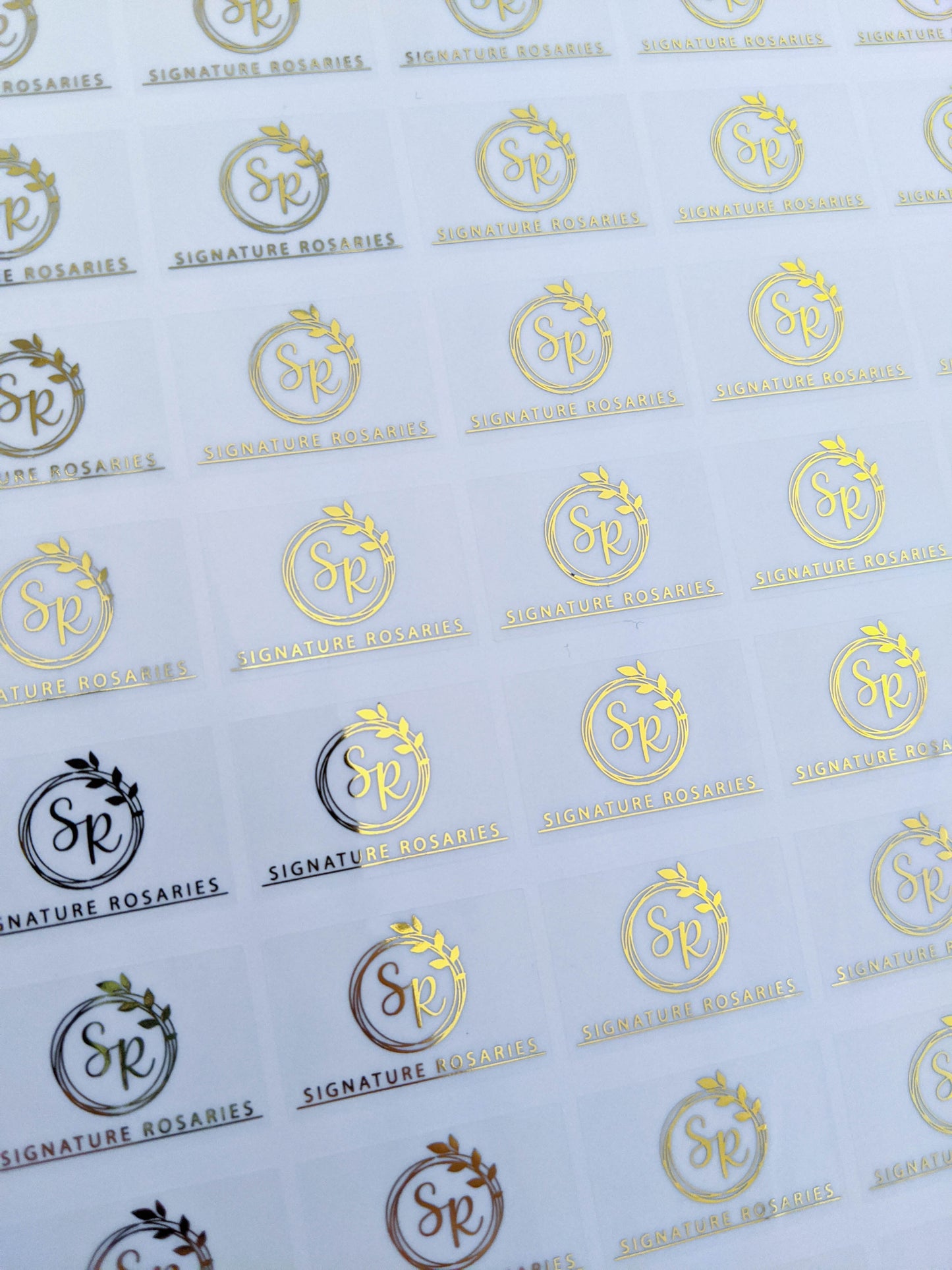 E&L Designs Clear Foil Logo Stickers