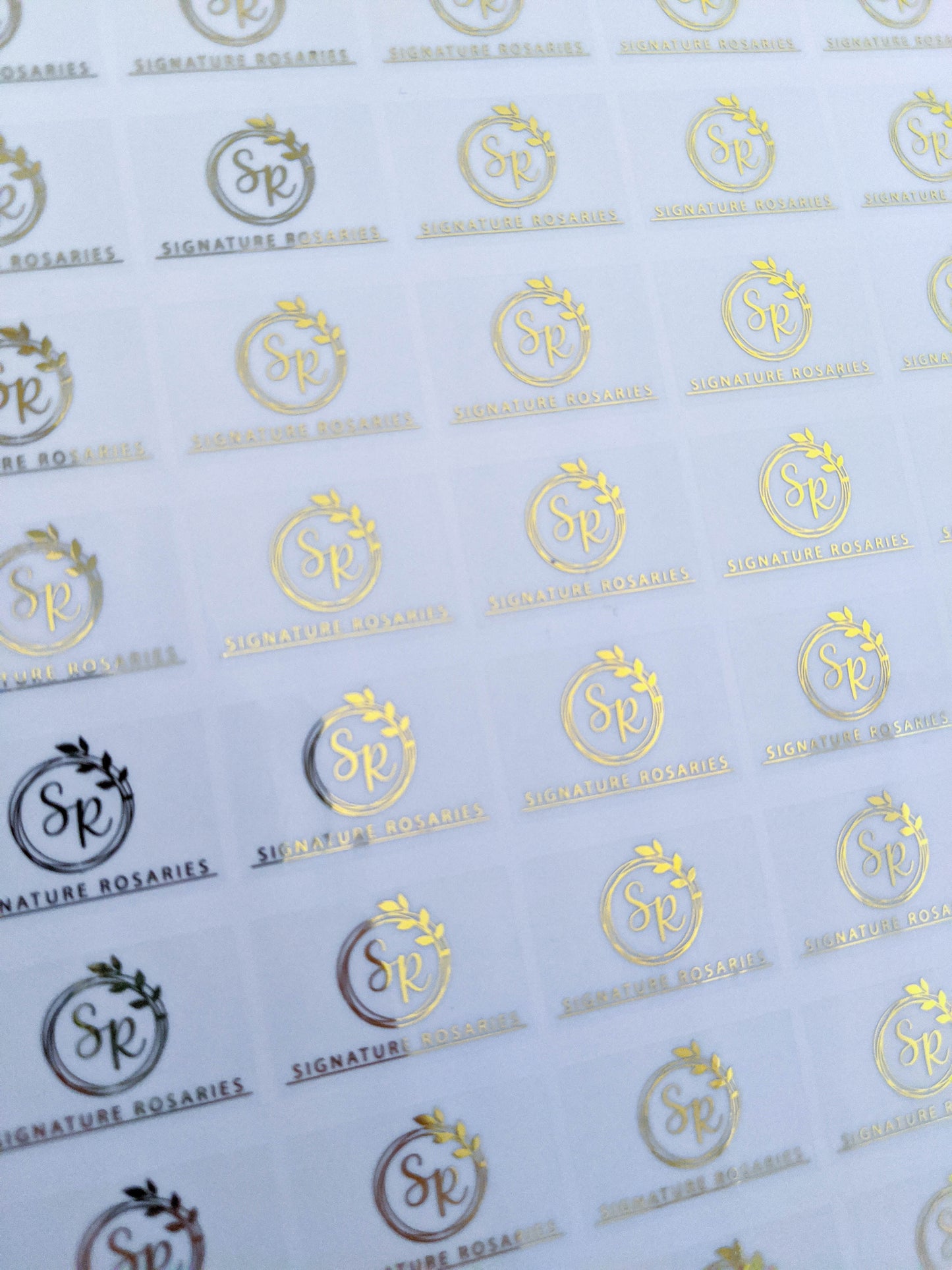 E&L Designs Clear Foil Logo Stickers
