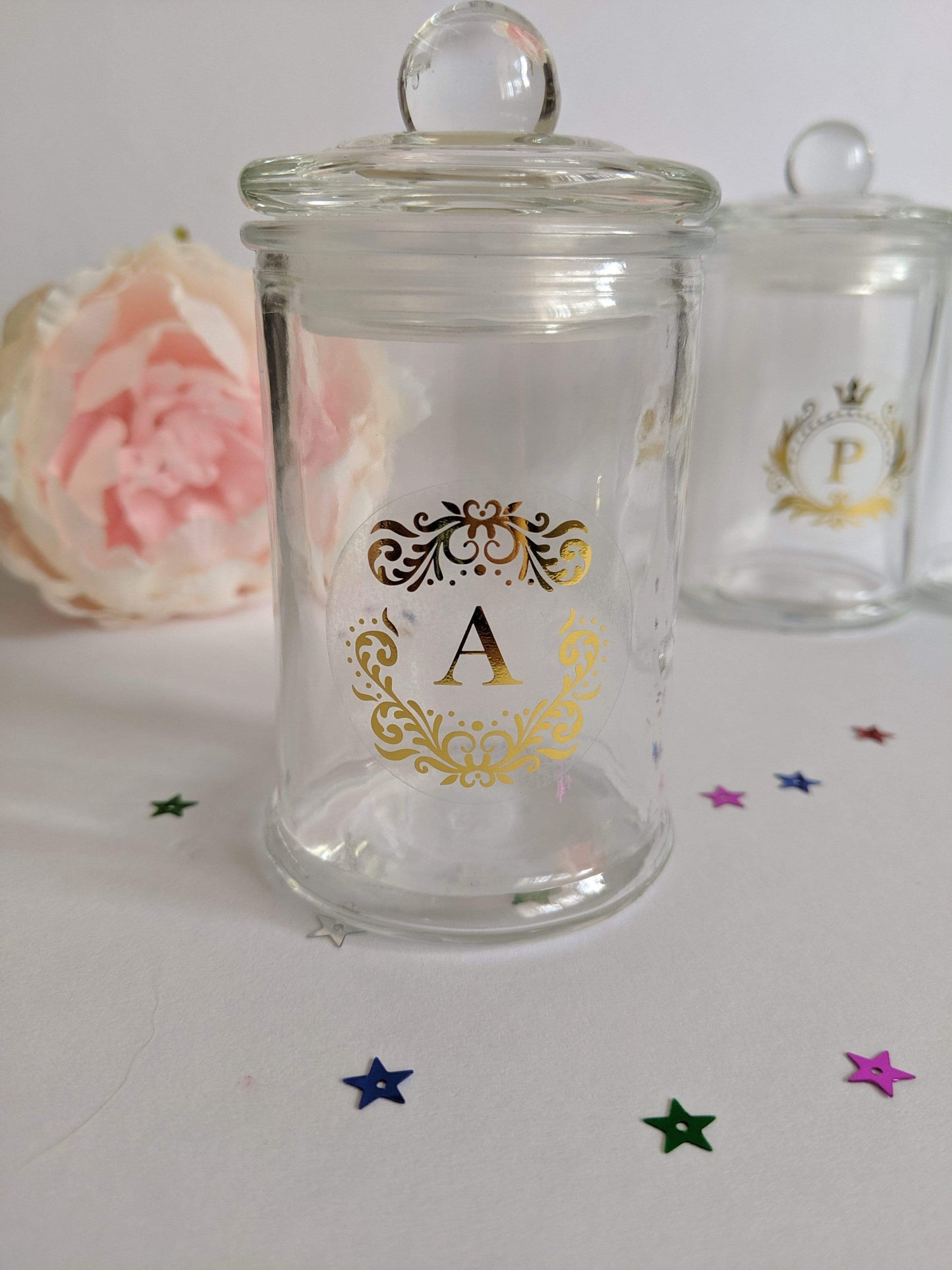 E&L Designs Clear Monogram Foil Stickers