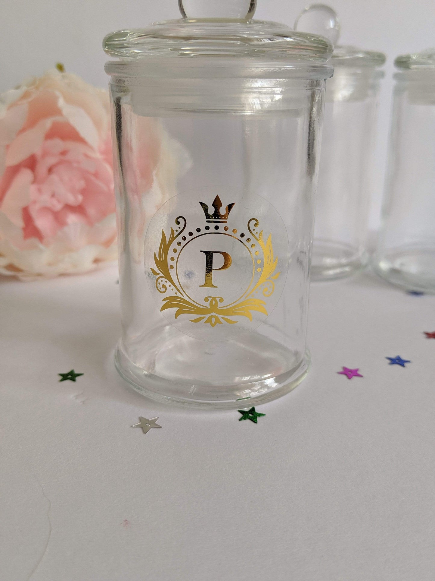 E&L Designs Clear Monogram Foil Stickers