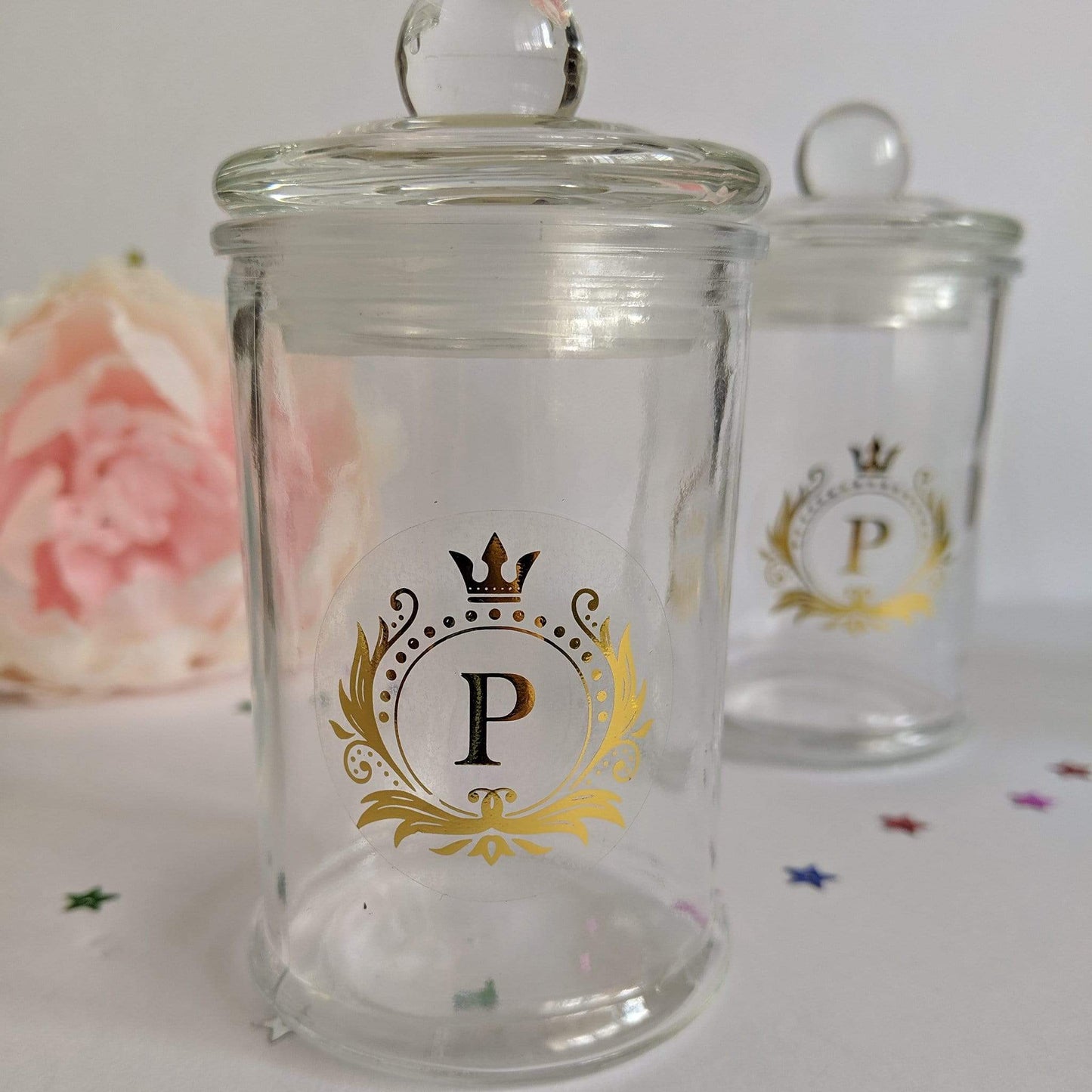 E&L Designs Clear Monogram Foil Stickers