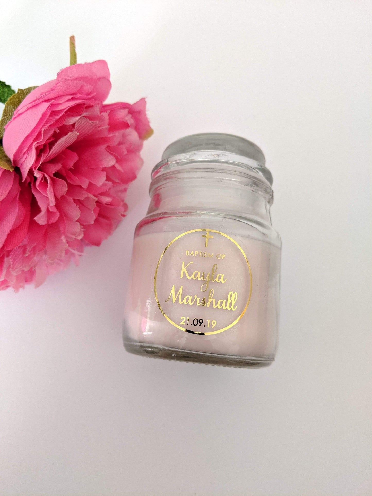 E&L Designs Clear Foiled Baptism Stickers