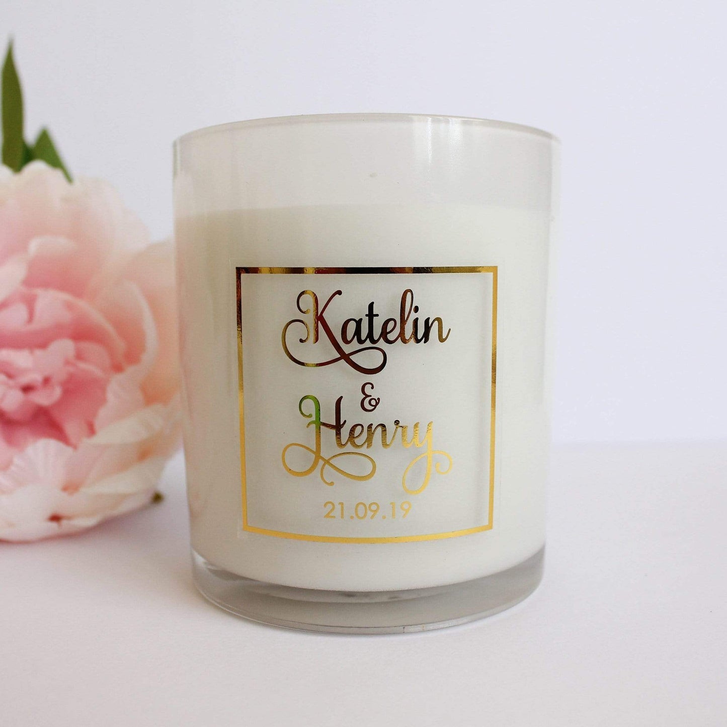 E&L Designs Clear Foiled Candle Stickers - Business Stickers