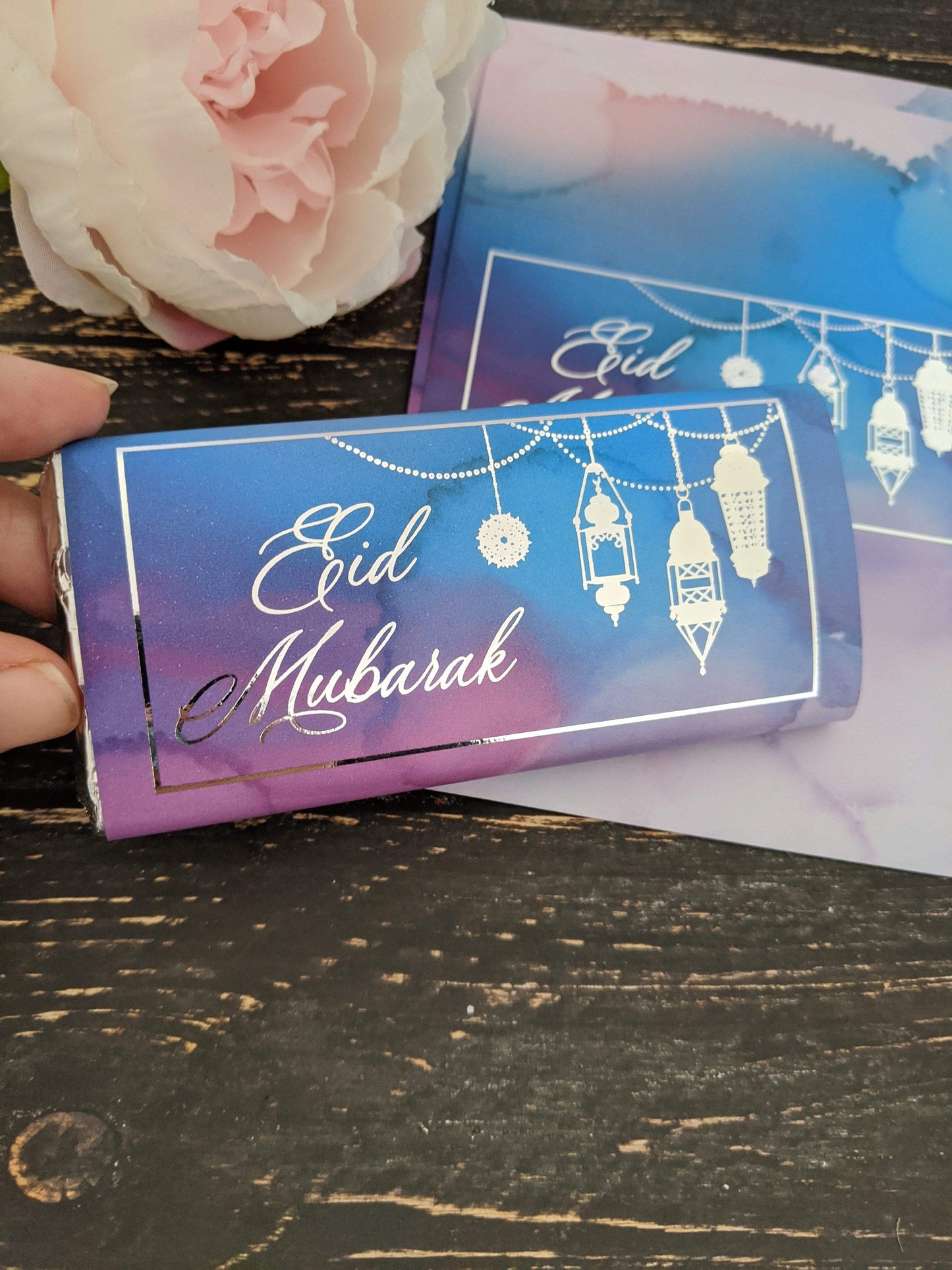 E&L Designs Colour Eid Mubarak Chocolate Wrappers x 10