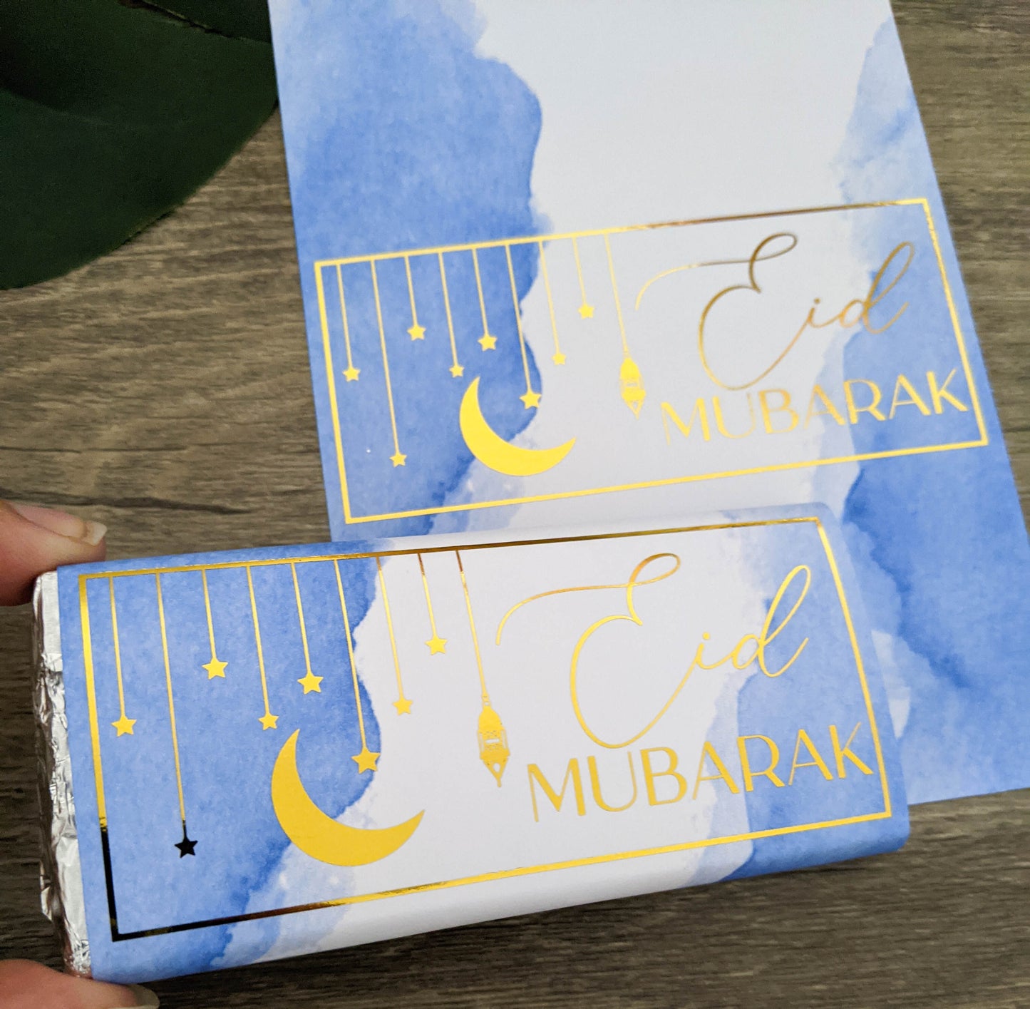 E&L Designs Colour Stars and Moon Eid Chocolate Wrappers, Set of 10