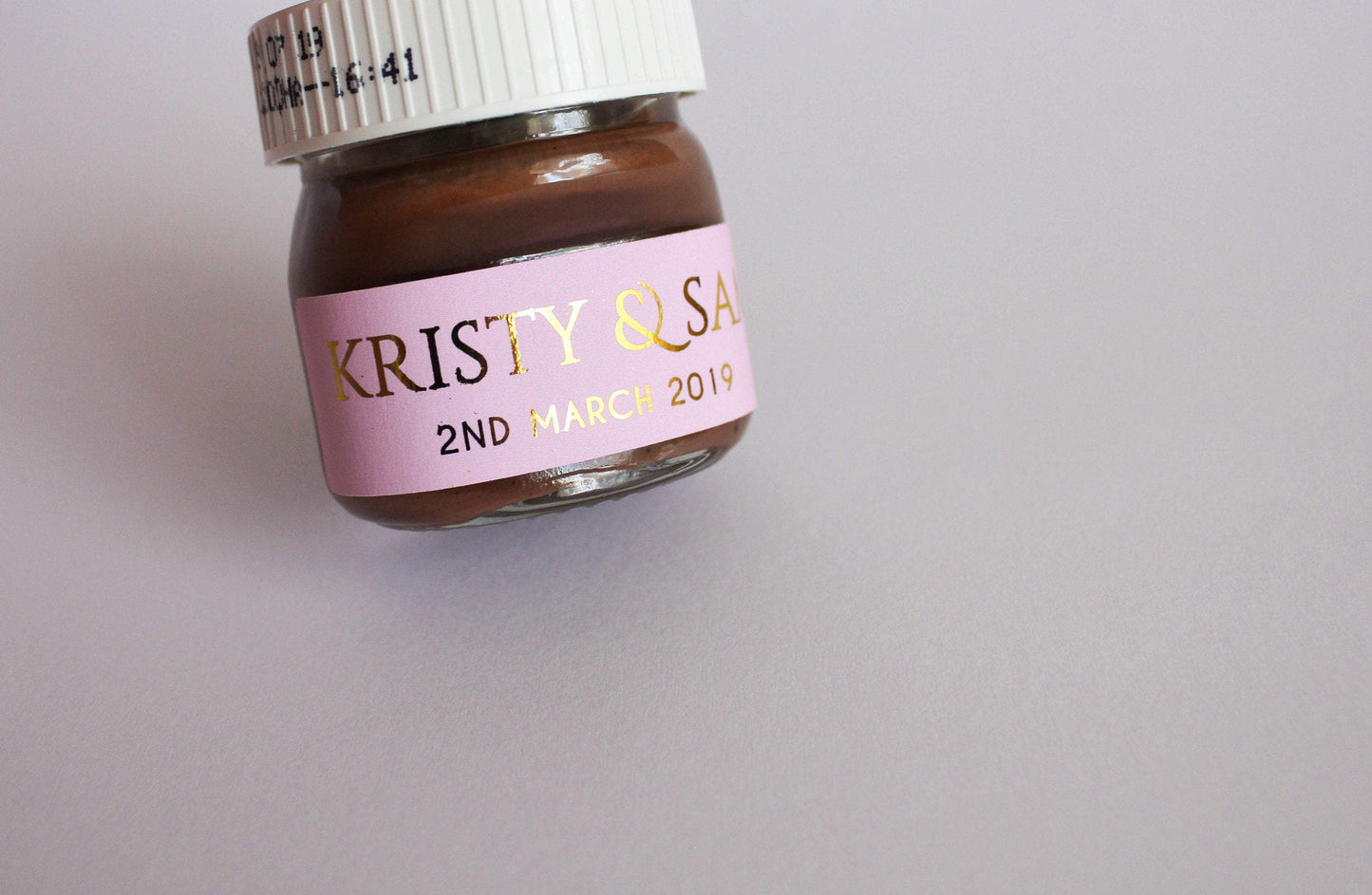E&L Designs Coloured Foil Mini Nutella Jar Stickers x30
