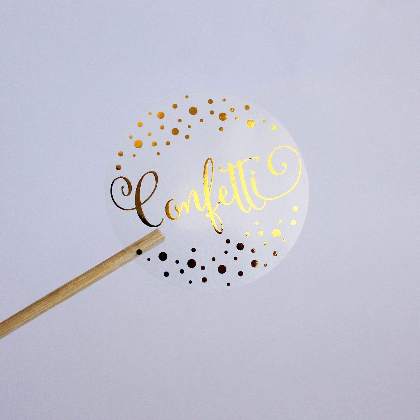E&L Designs Confetti Clear Foil Stickers