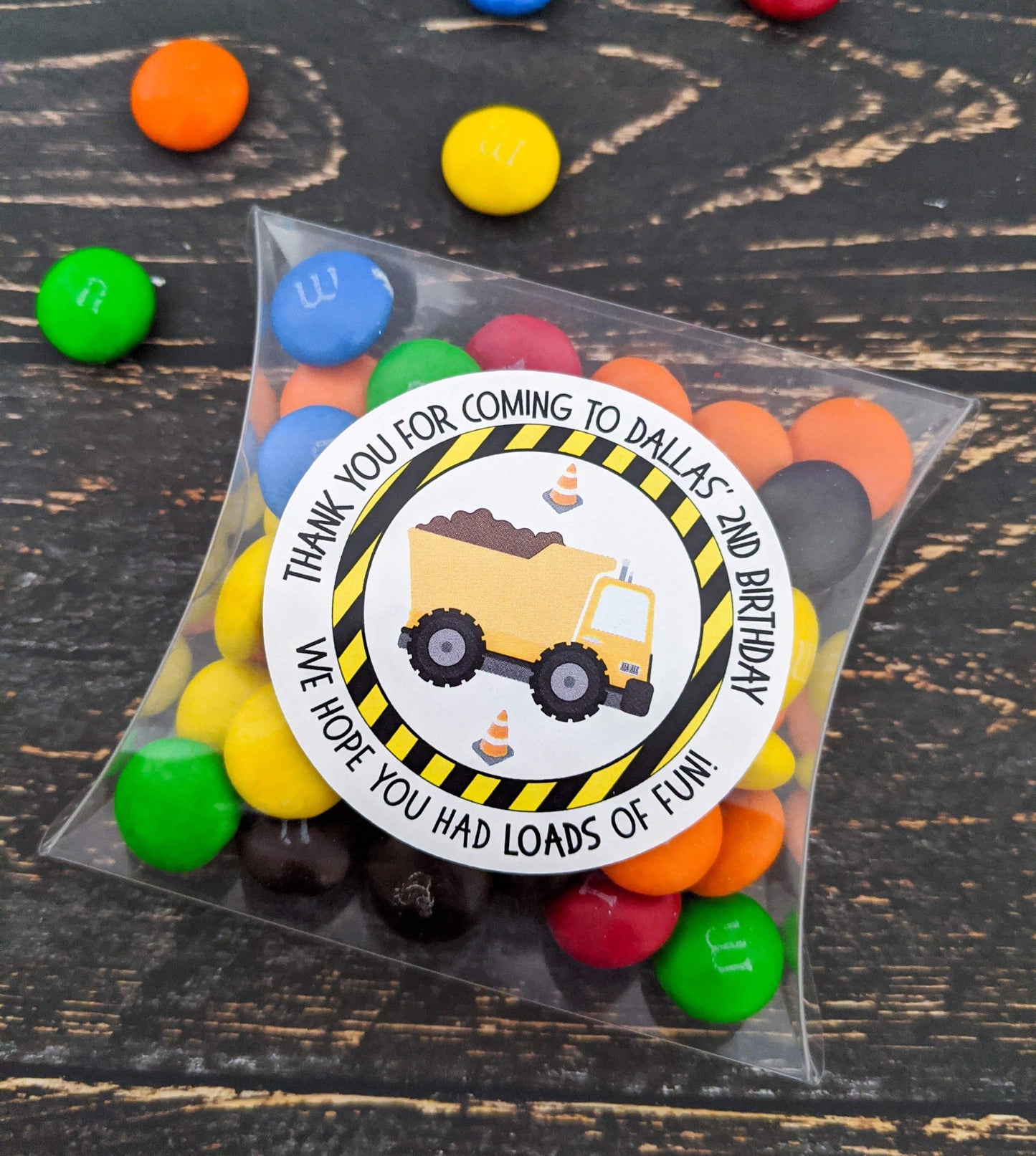 E&L Designs Construction Party Stickers